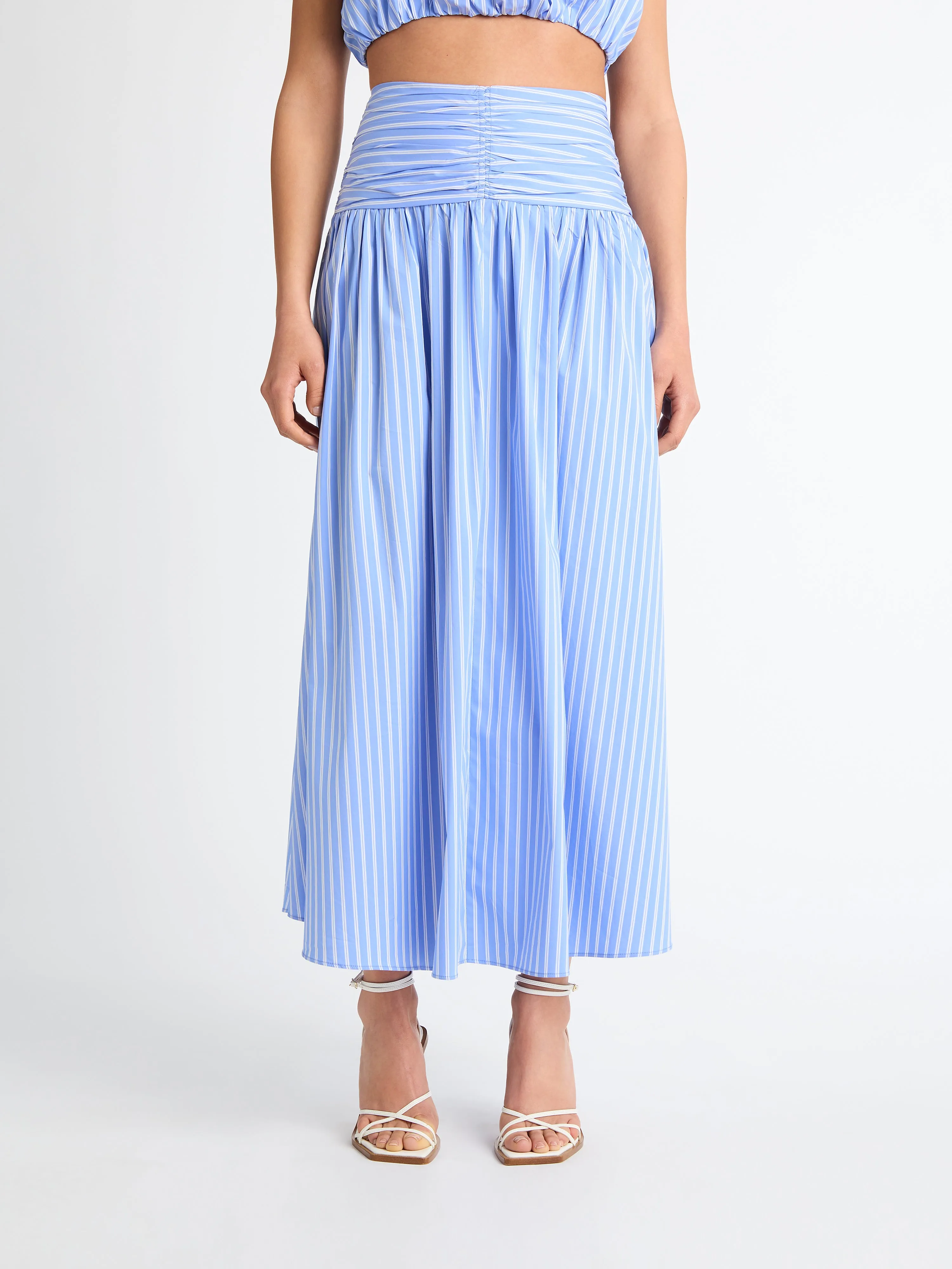 RUMI STRIPE MIDI SKIRT sold by Sheike