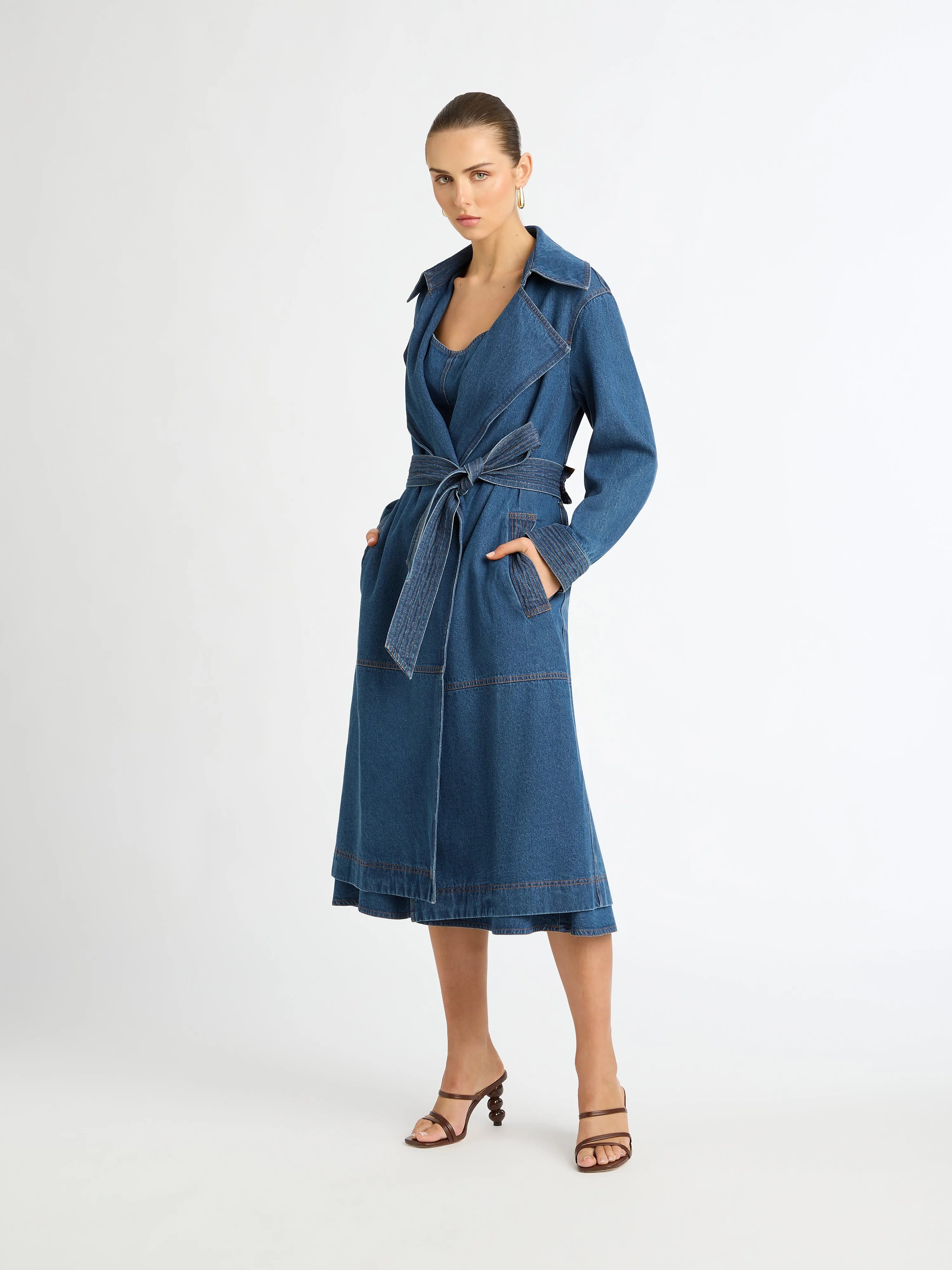 ADINA DENIM TRENCH sold by Sheike