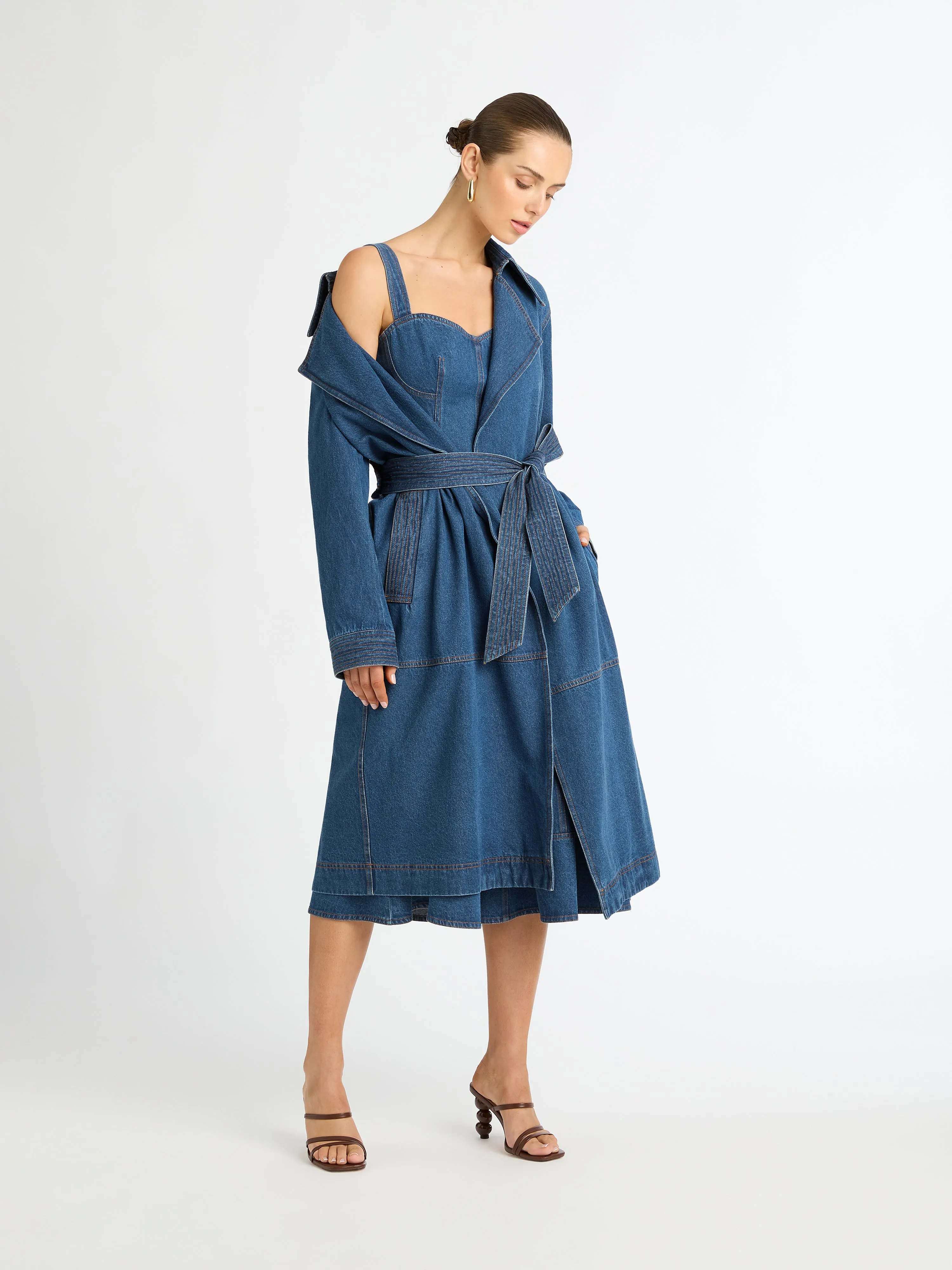 ADINA DENIM TRENCH sold by Sheike product image thumbnail 4