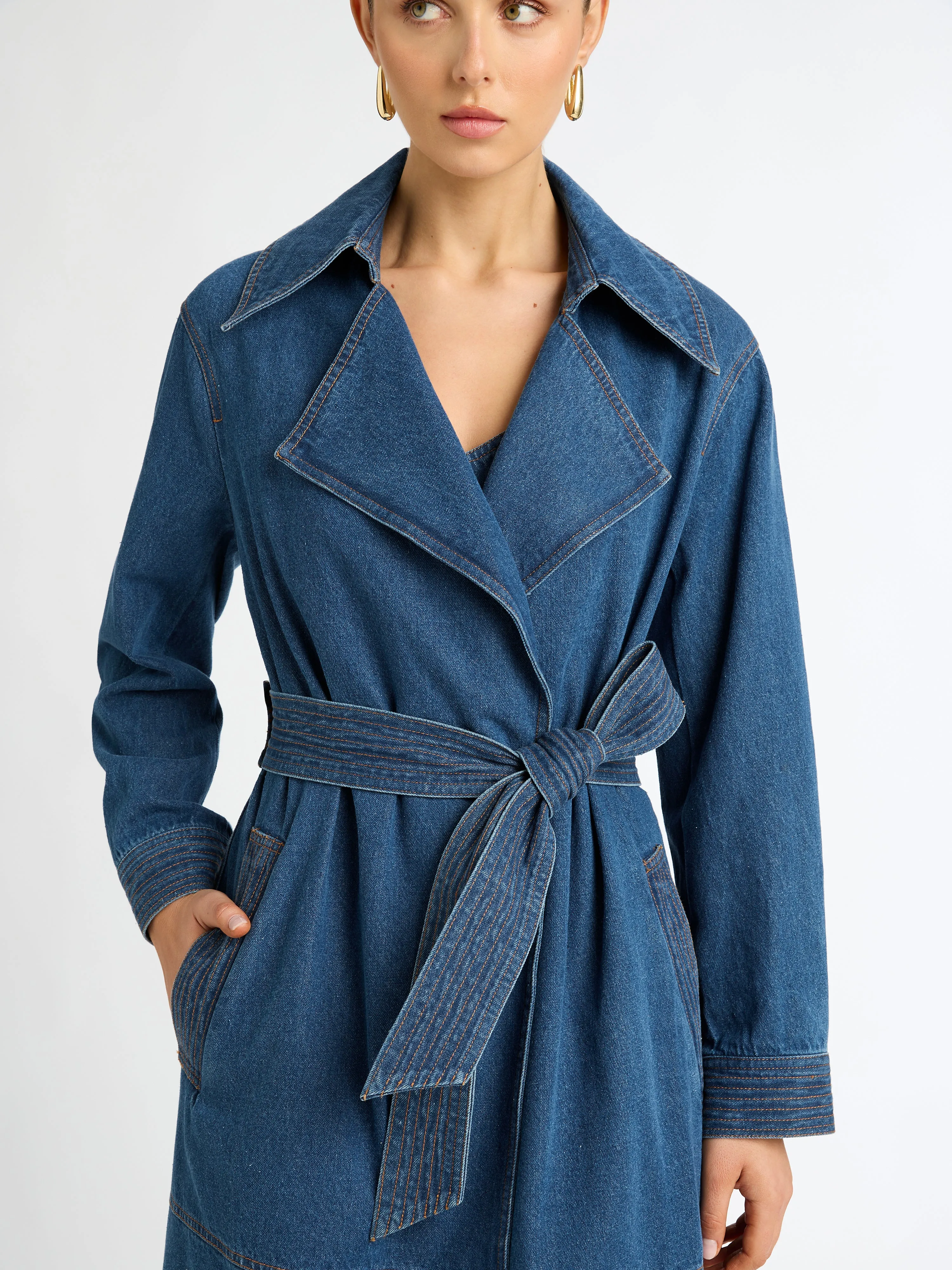 ADINA DENIM TRENCH sold by Sheike product image thumbnail 2