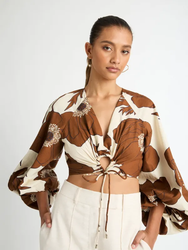 DION FLORAL TOP made by Sheike