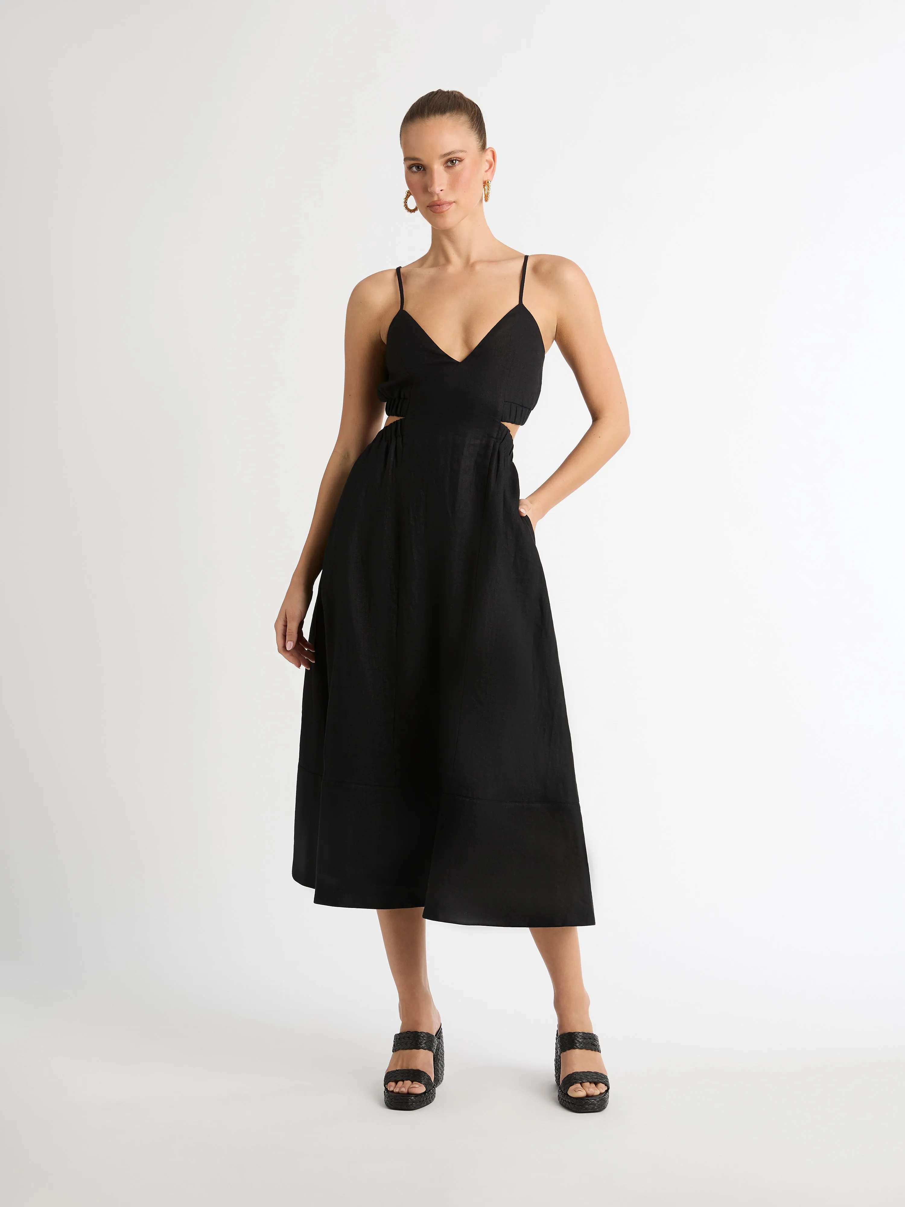 RHODES LINEN MIDI DRESS sold by Sheike