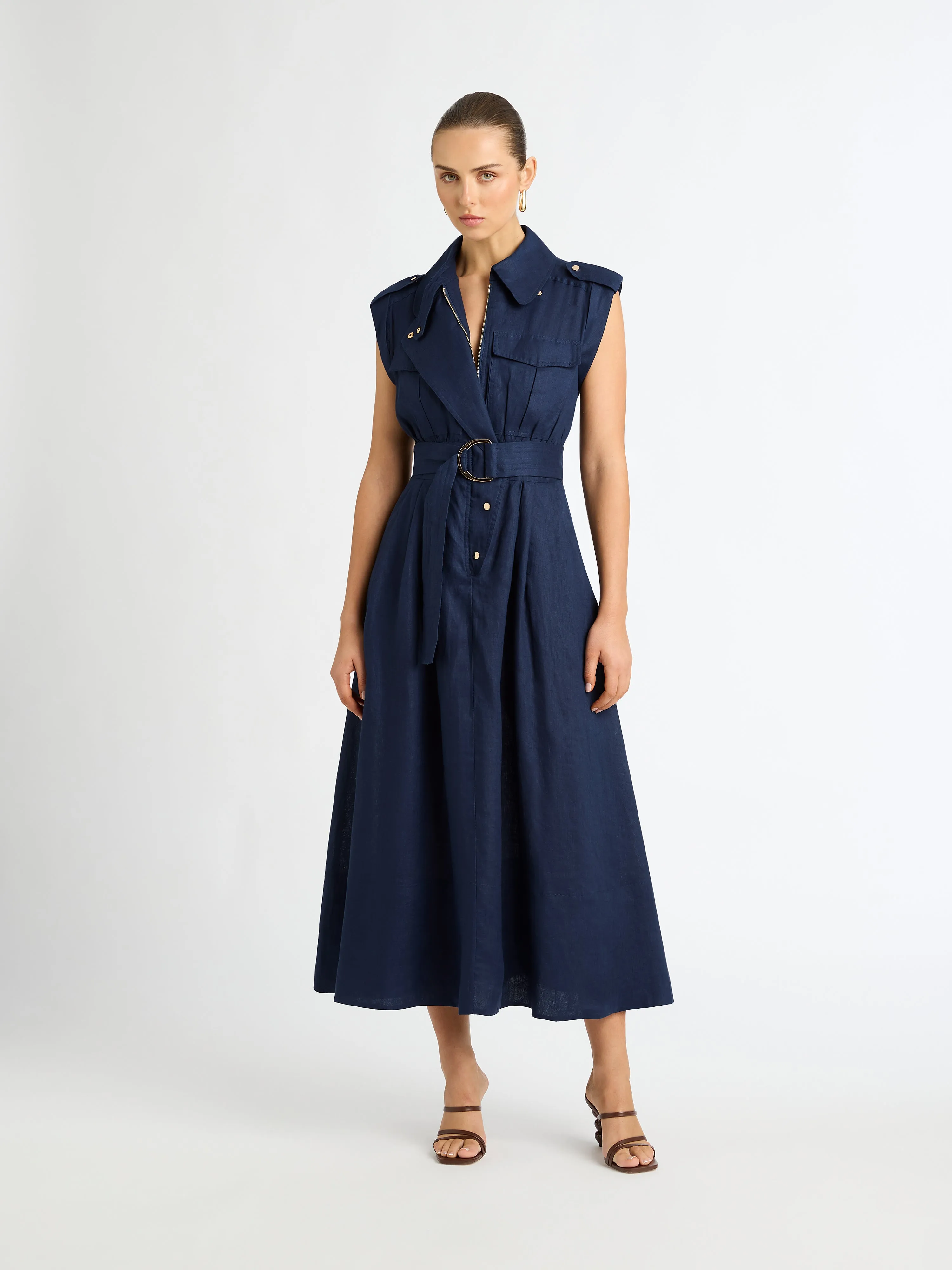 UTILITY LINEN DRESS sold by Sheike