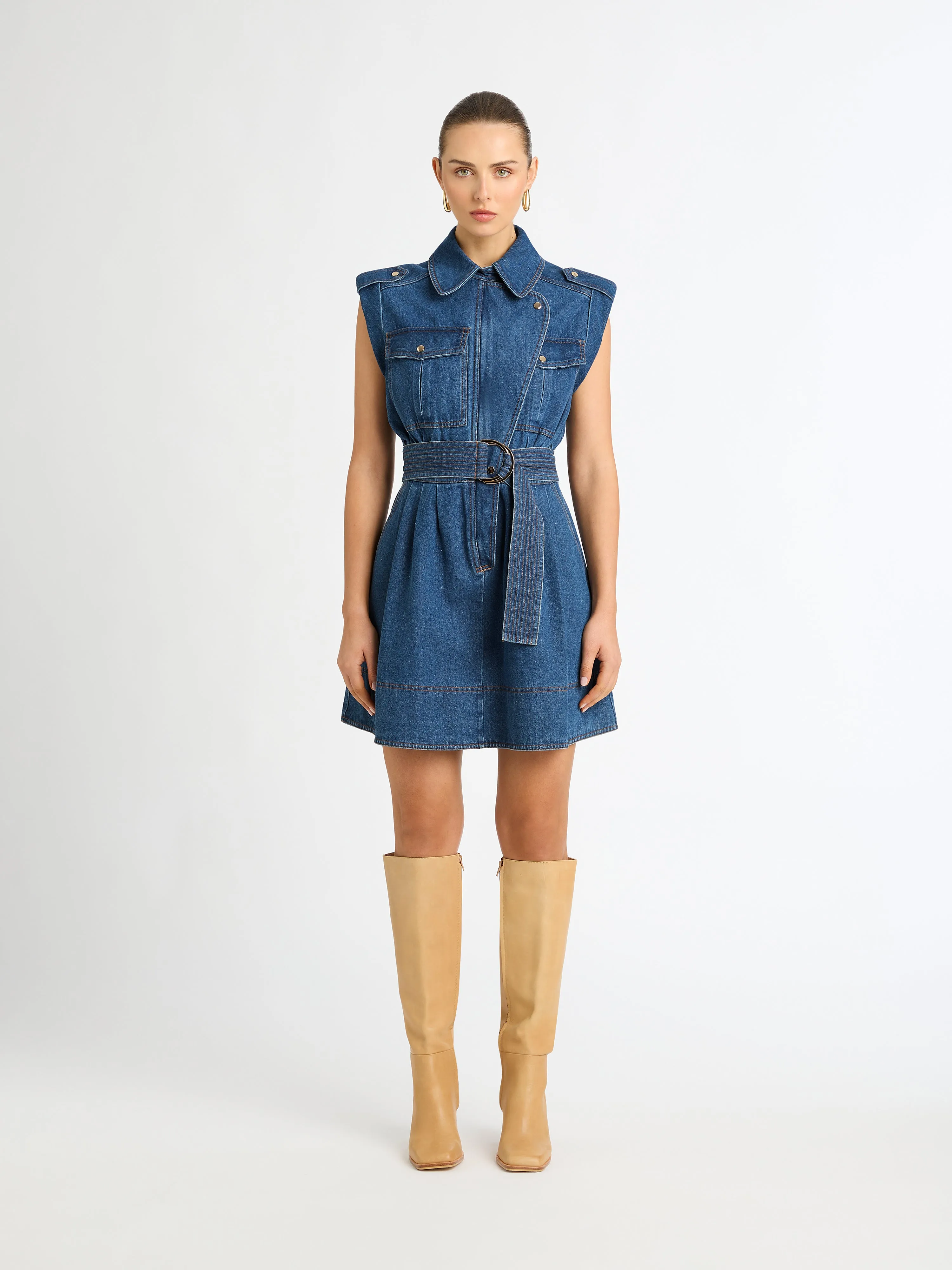 ADINA DENIM MINI DRESS sold by Sheike product image thumbnail 3