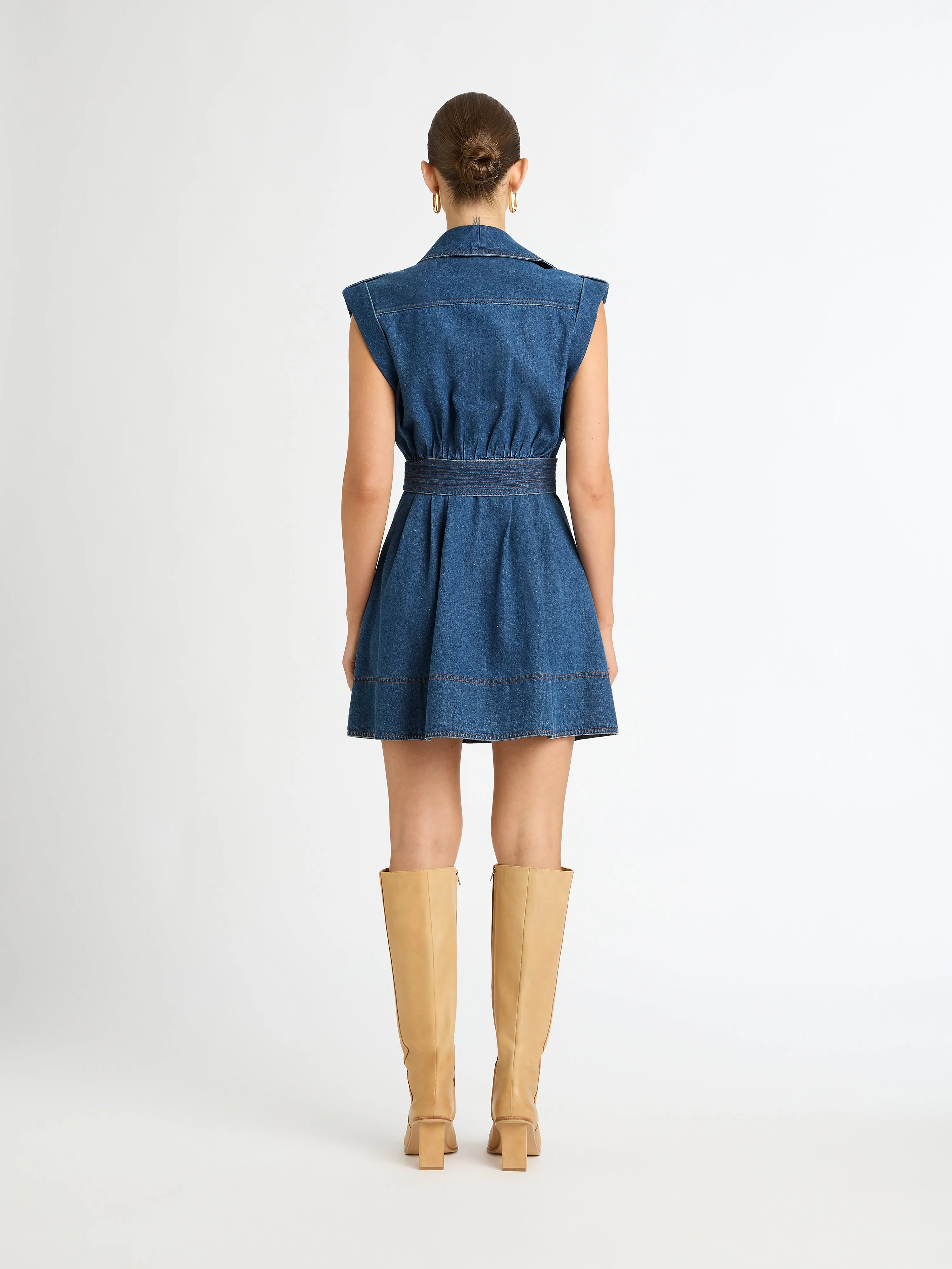 ADINA DENIM MINI DRESS sold by Sheike product image thumbnail 4