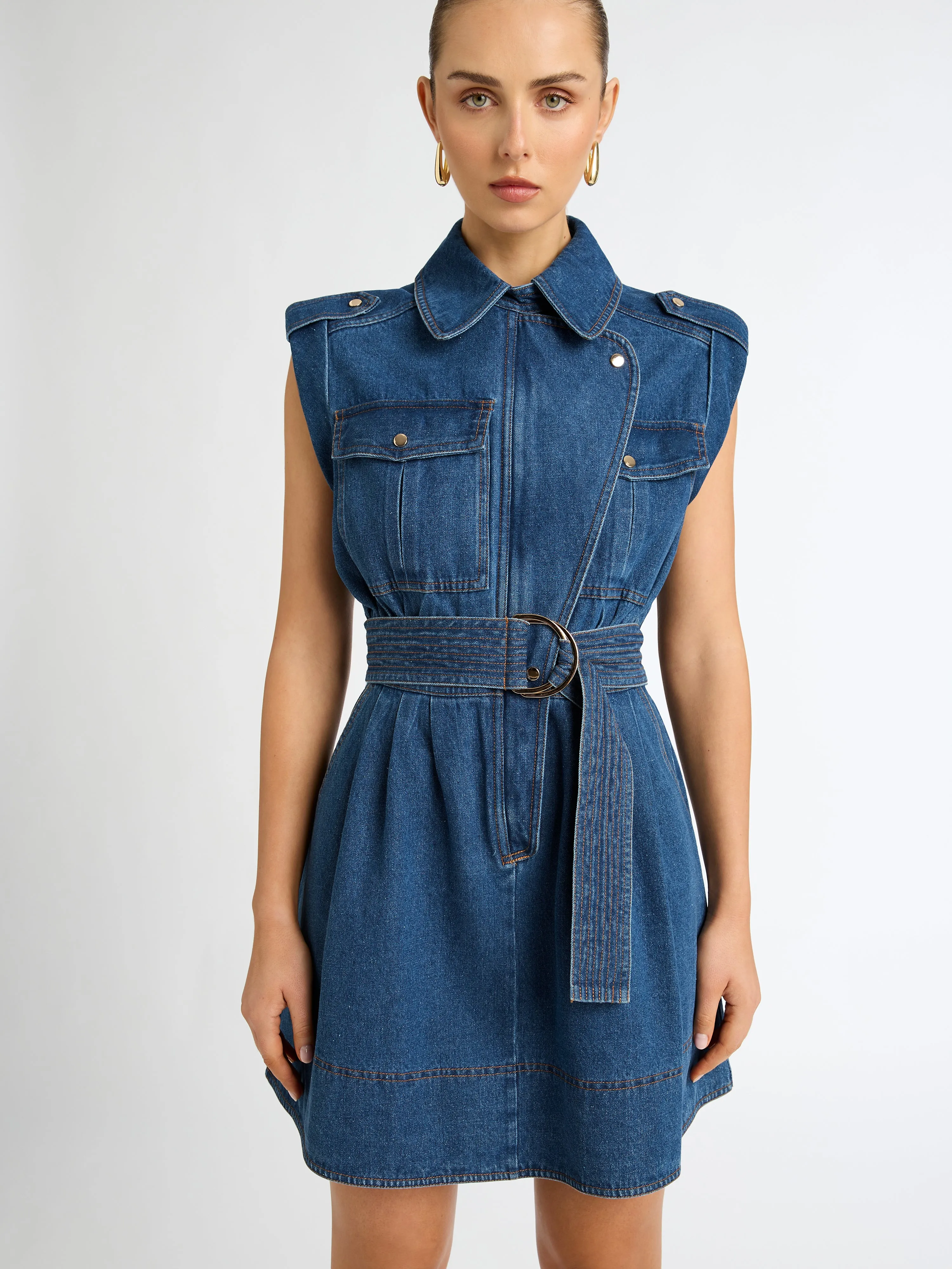 ADINA DENIM MINI DRESS sold by Sheike product image thumbnail 2