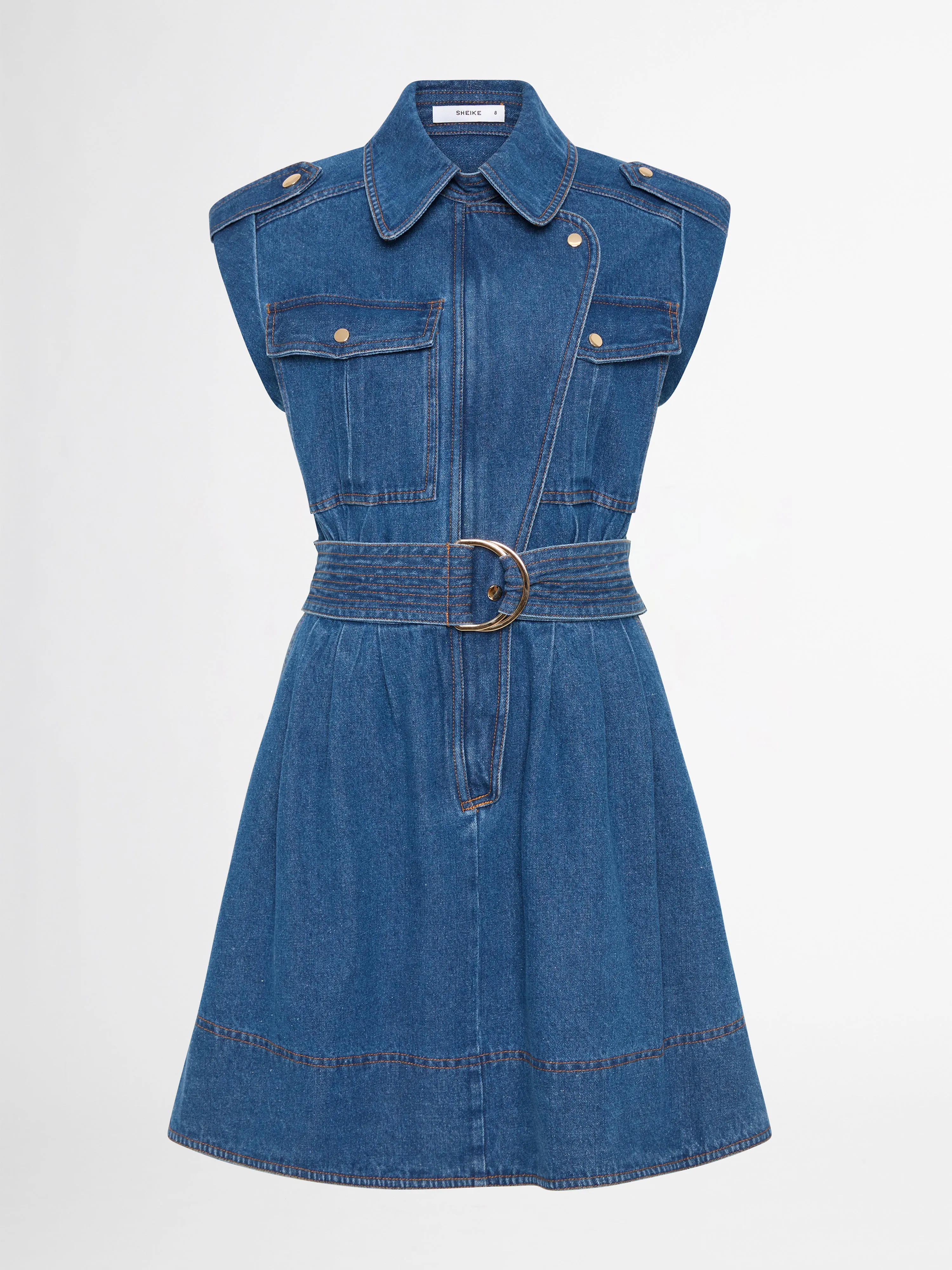 ADINA DENIM MINI DRESS sold by Sheike product image thumbnail 5