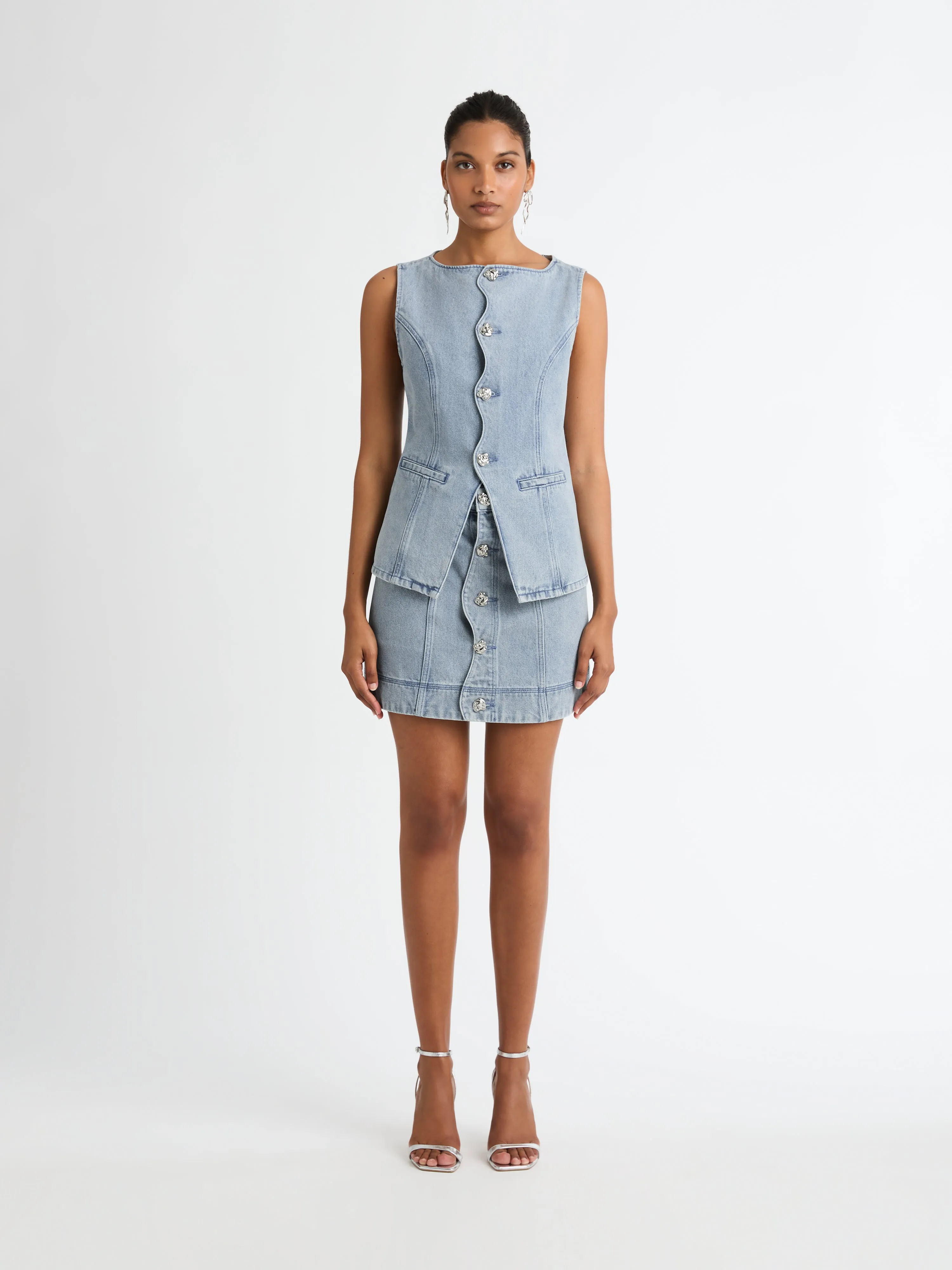 LAINEY DENIM MINI SKIRT sold by Sheike product image thumbnail 4