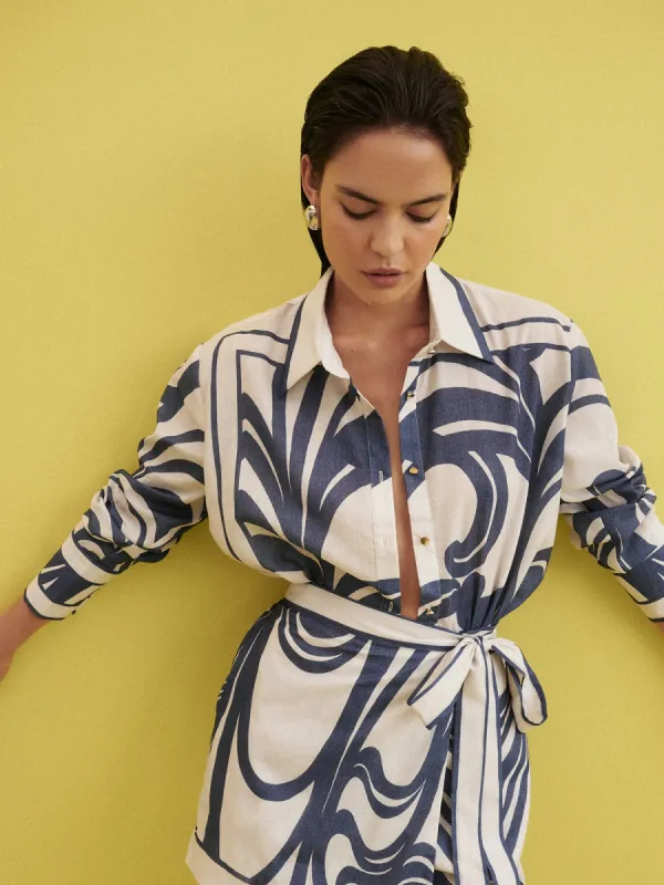 MIRA SWIRL SHIRT sold by Sheike