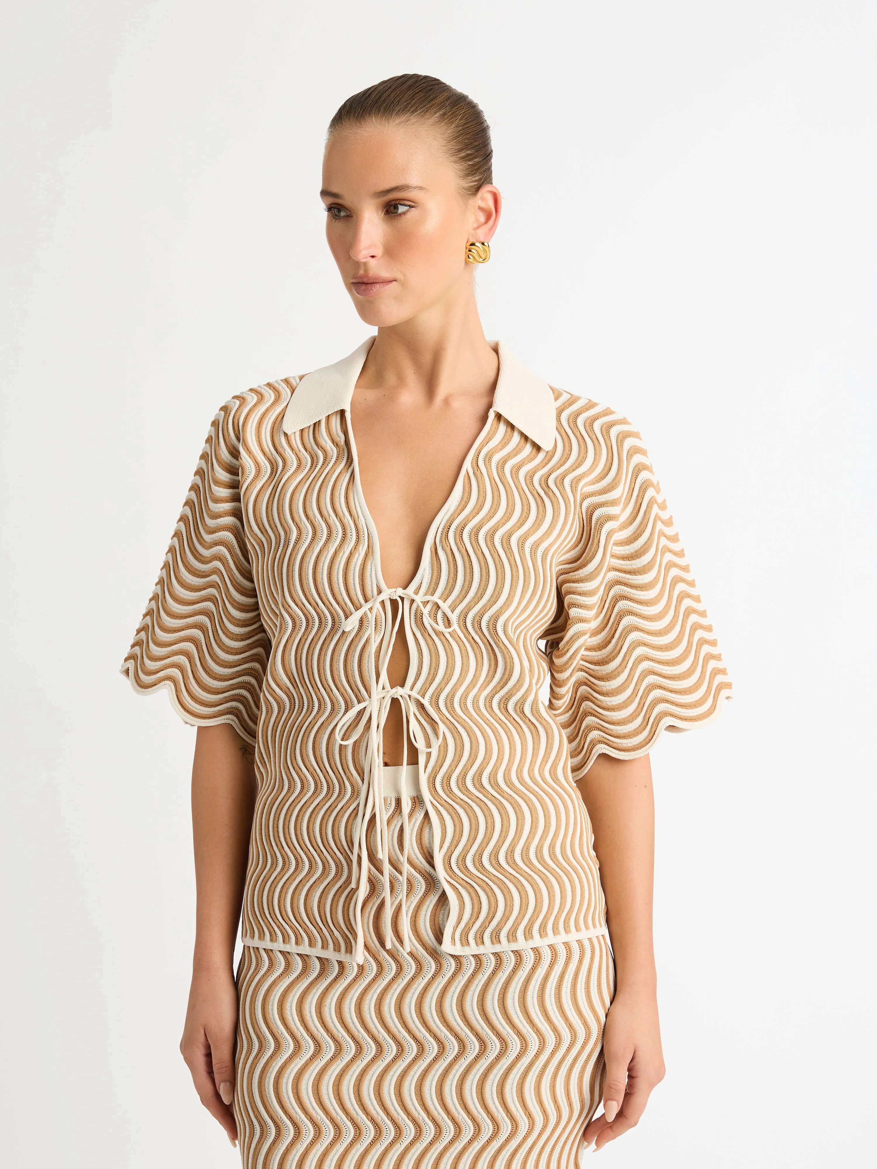WAVY KNIT SHIRT sold by Sheike product image thumbnail 2