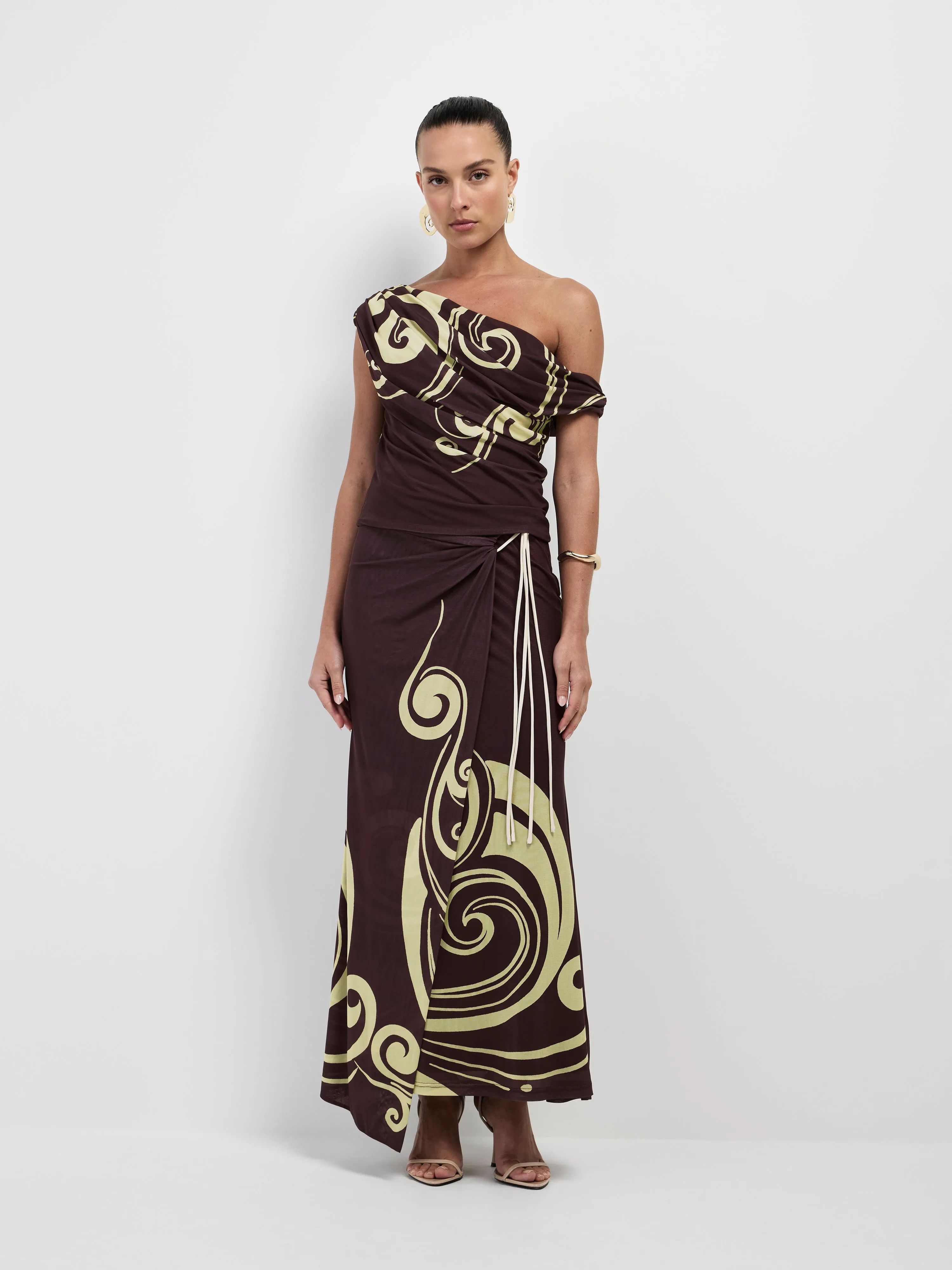 WAVE NOUVEAU MIDI SKIRT sold by Sheike product image thumbnail 2