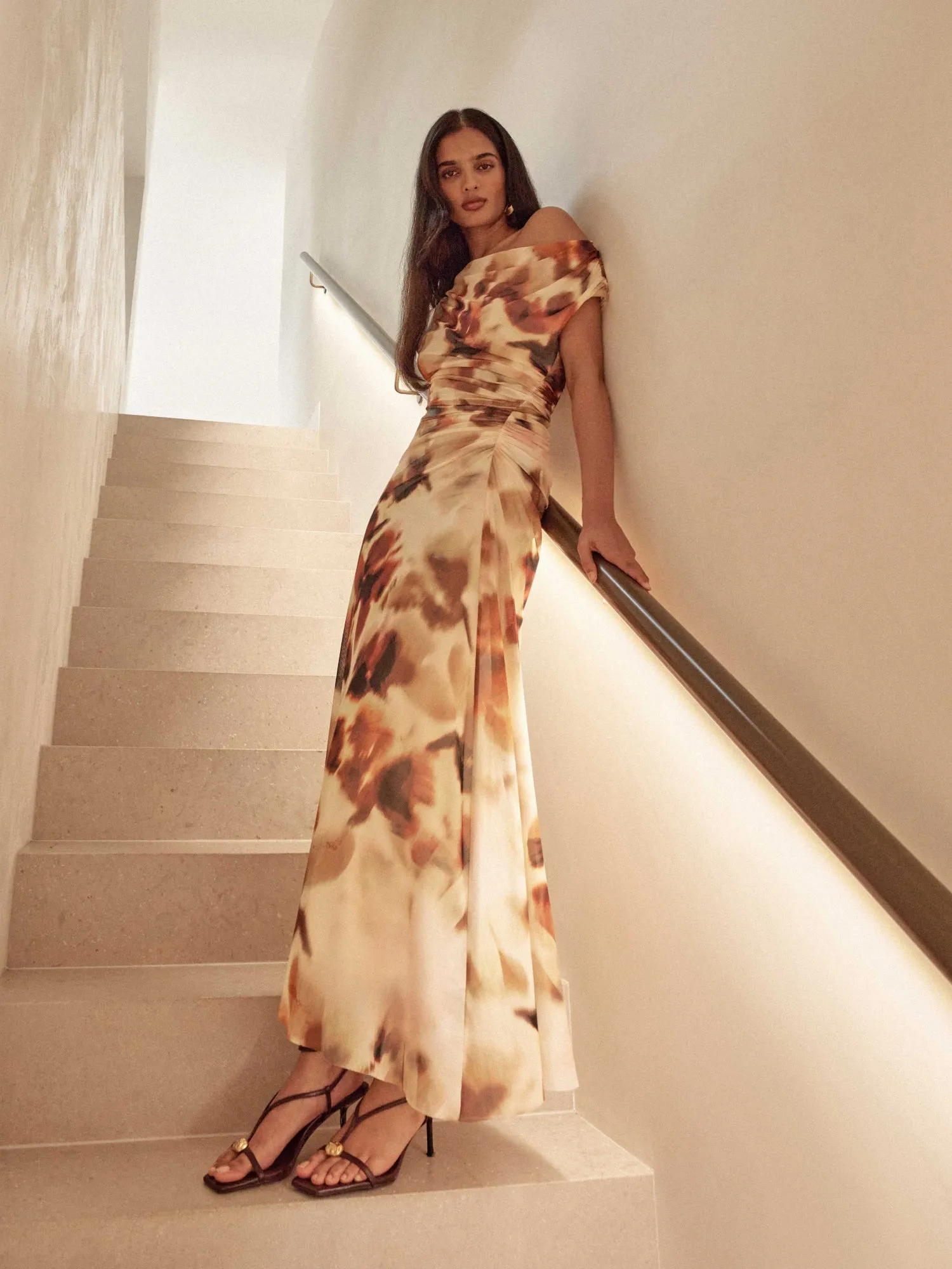 SHADED BLOOM MESH MAXI DRESS sold by Sheike