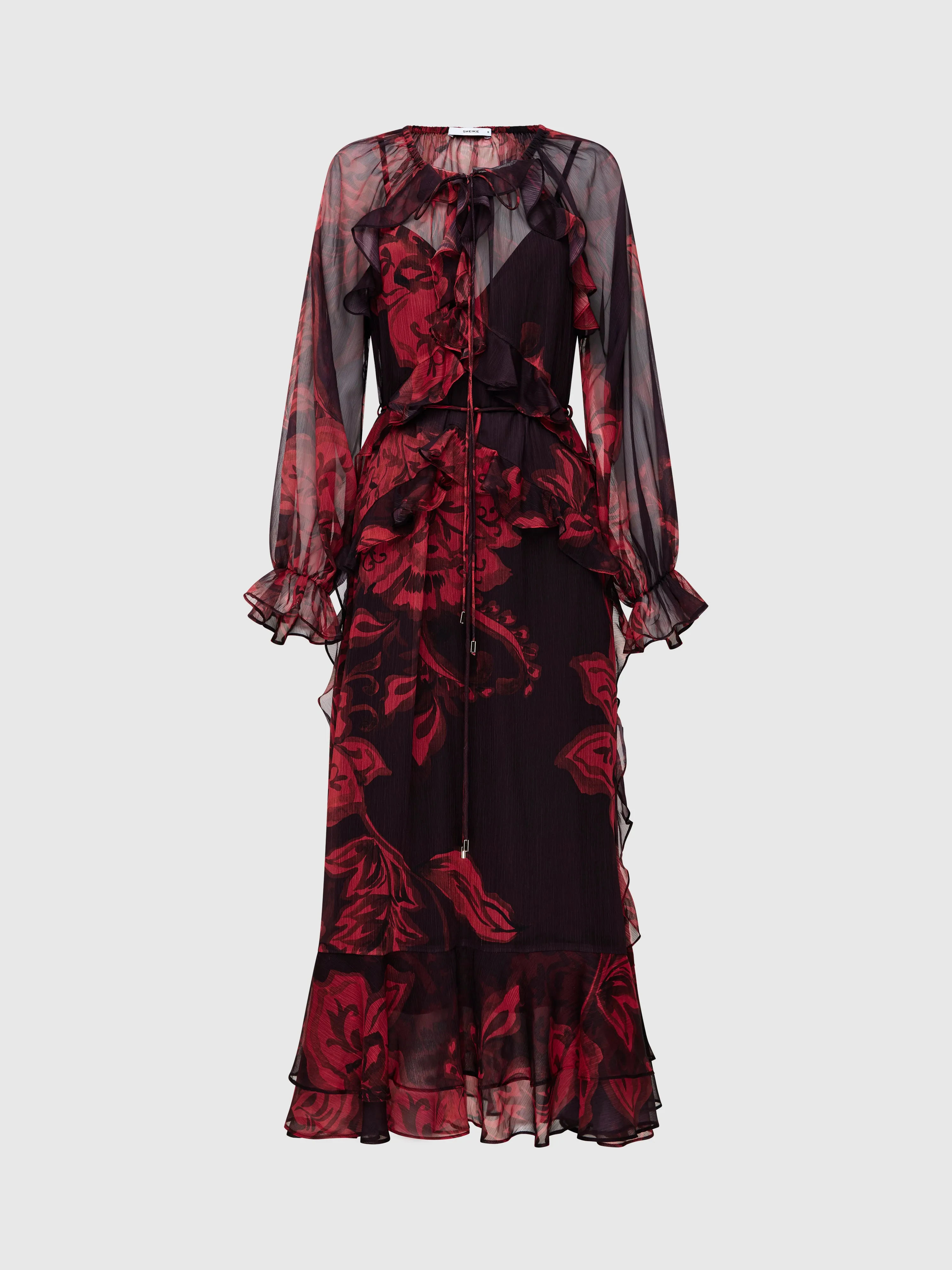 CHINTZ LONG SLEEVE DRESS sold by Sheike product image thumbnail 4