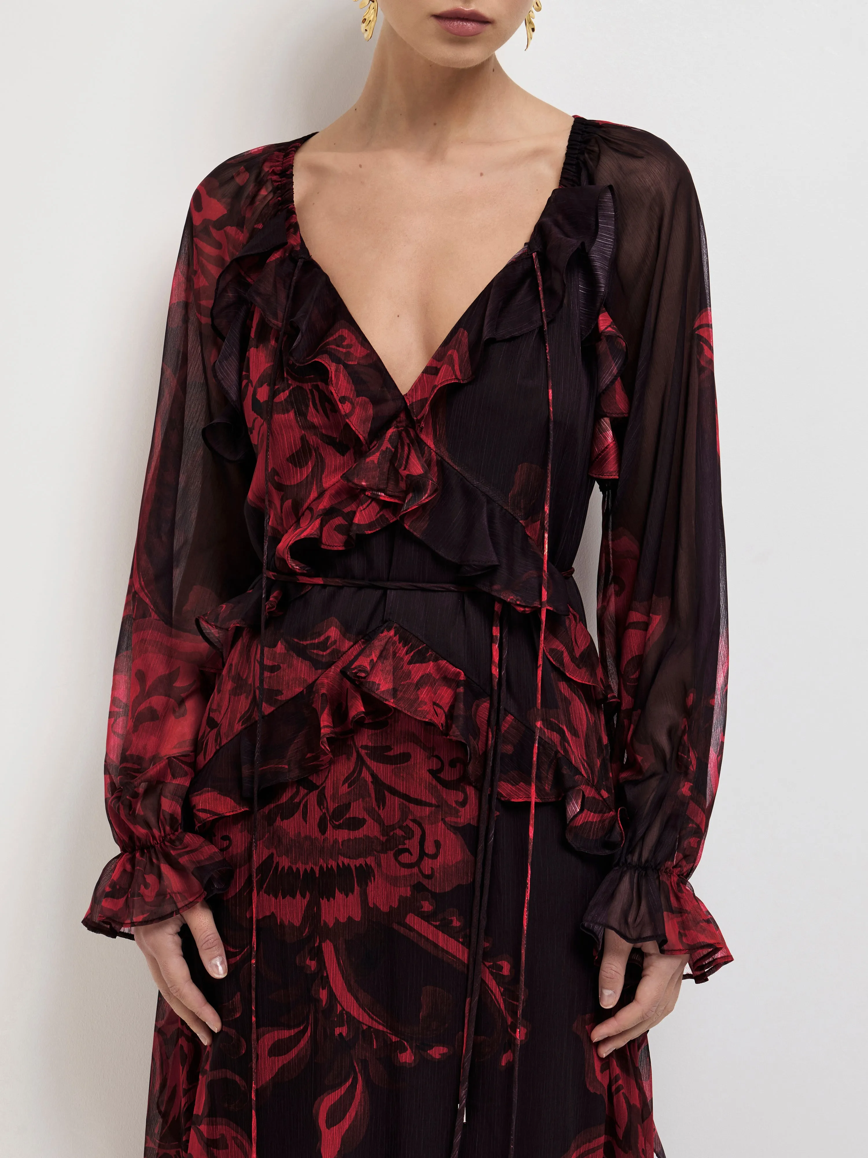 CHINTZ LONG SLEEVE DRESS sold by Sheike product image thumbnail 2