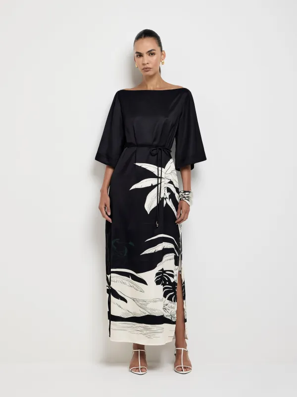 MIDNIGHT PALMS DRESS sold by Sheike