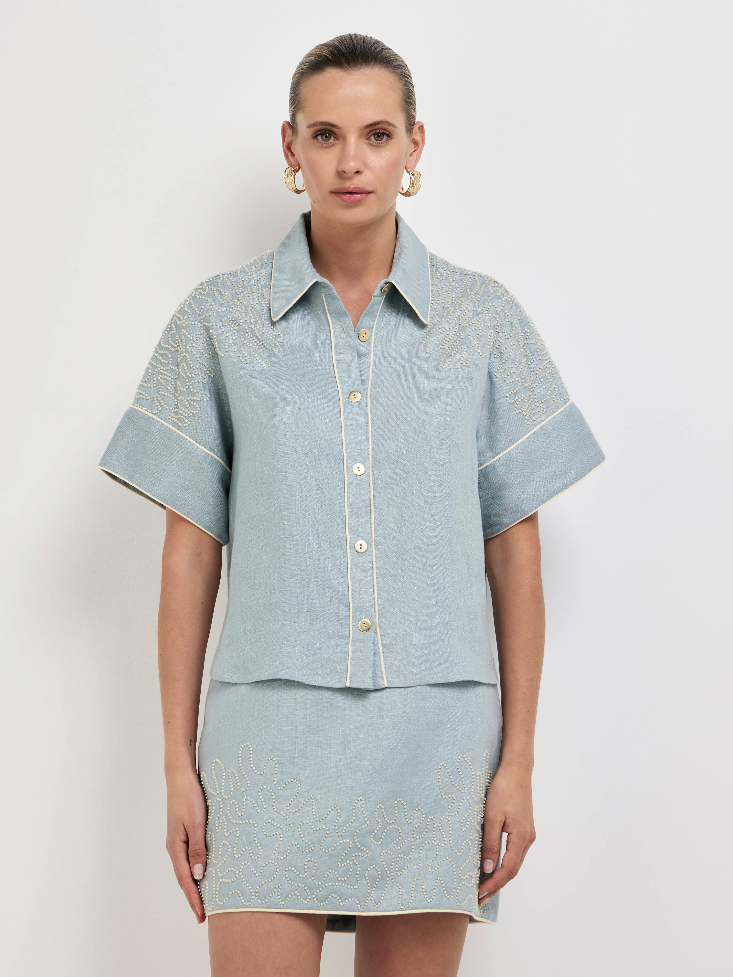 ROMY BEADED SHIRT sold by Sheike