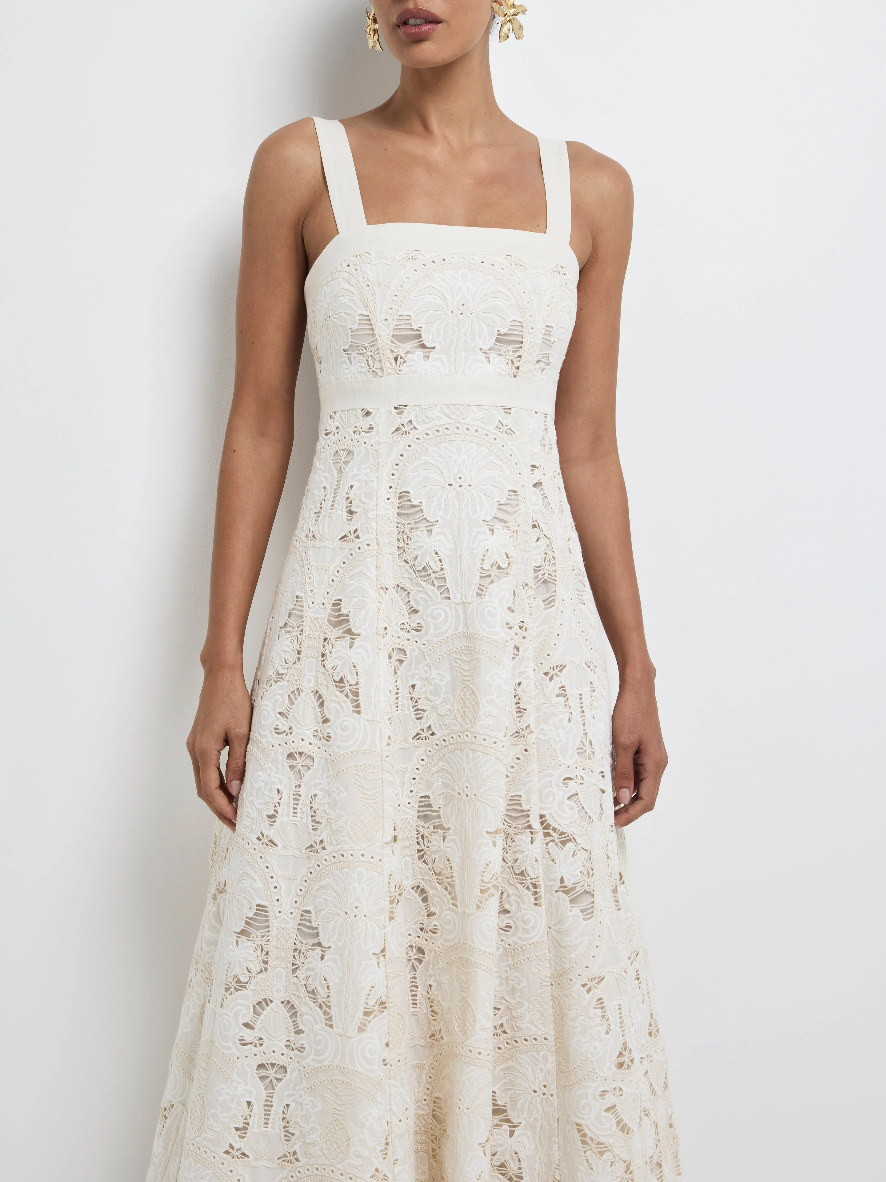 TROPICS EMBROIDERED MIDI DRESS sold by Sheike product image thumbnail 2