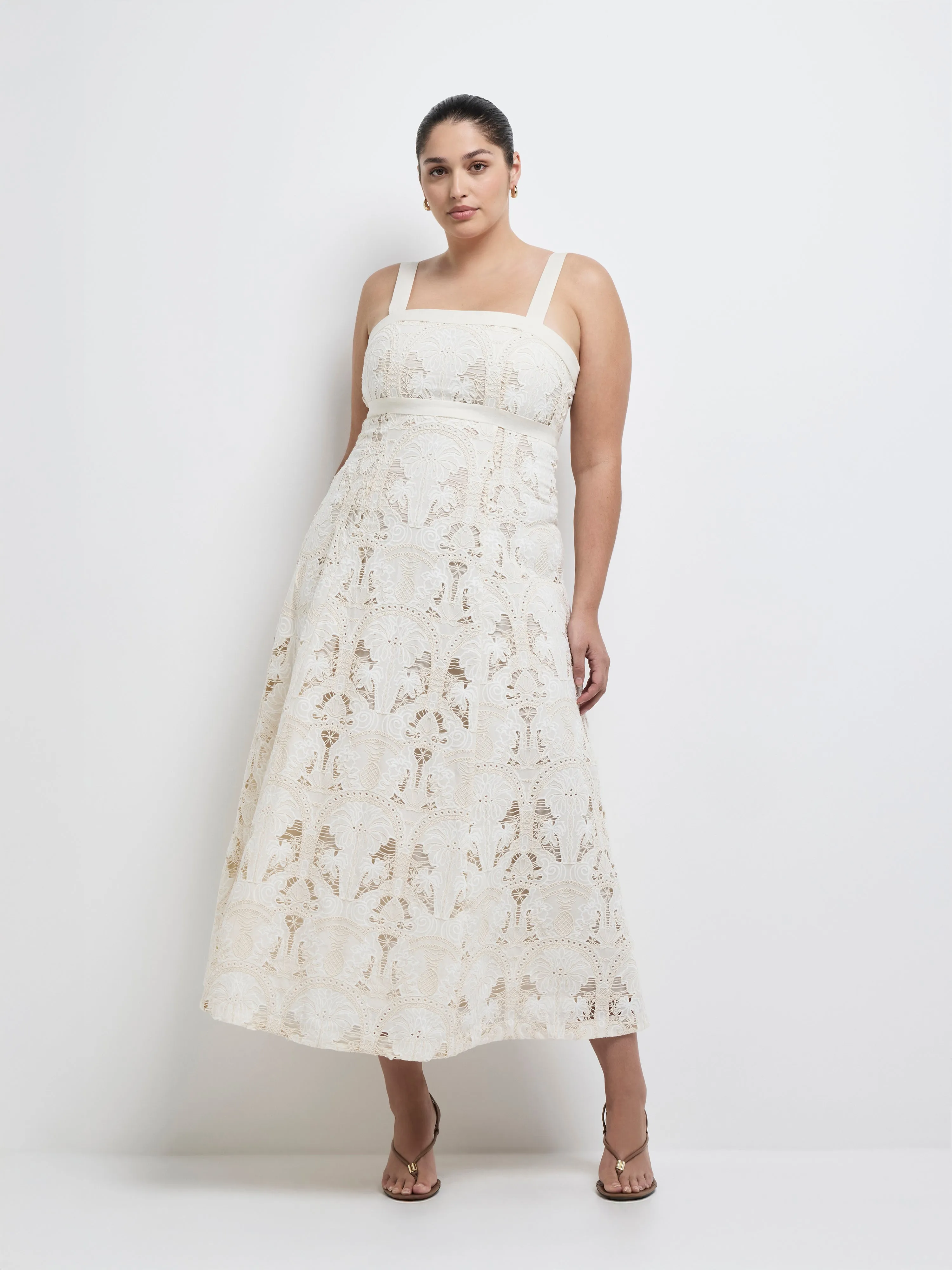 TROPICS EMBROIDERED MIDI DRESS sold by Sheike product image thumbnail 3