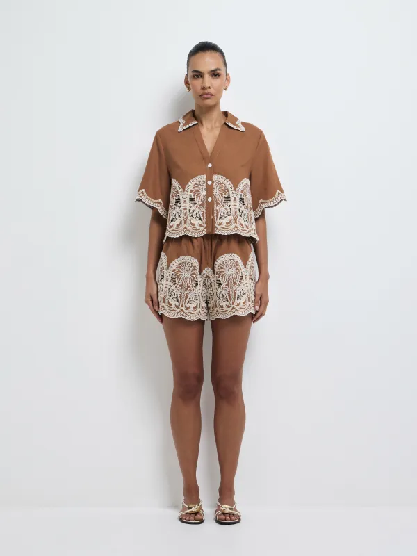 PALOMA EMBROIDERED SHORT sold by Sheike