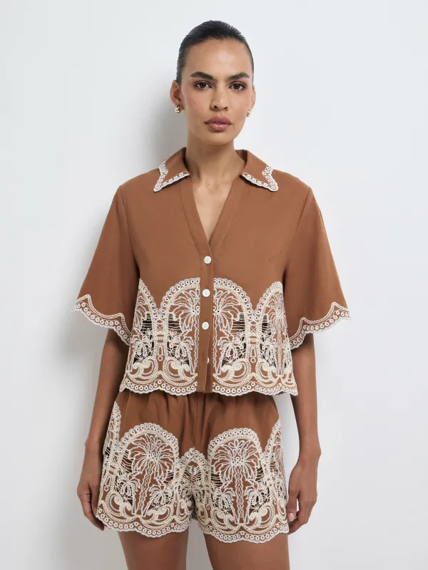 PALOMA EMBROIDERED SHIRT sold by Sheike