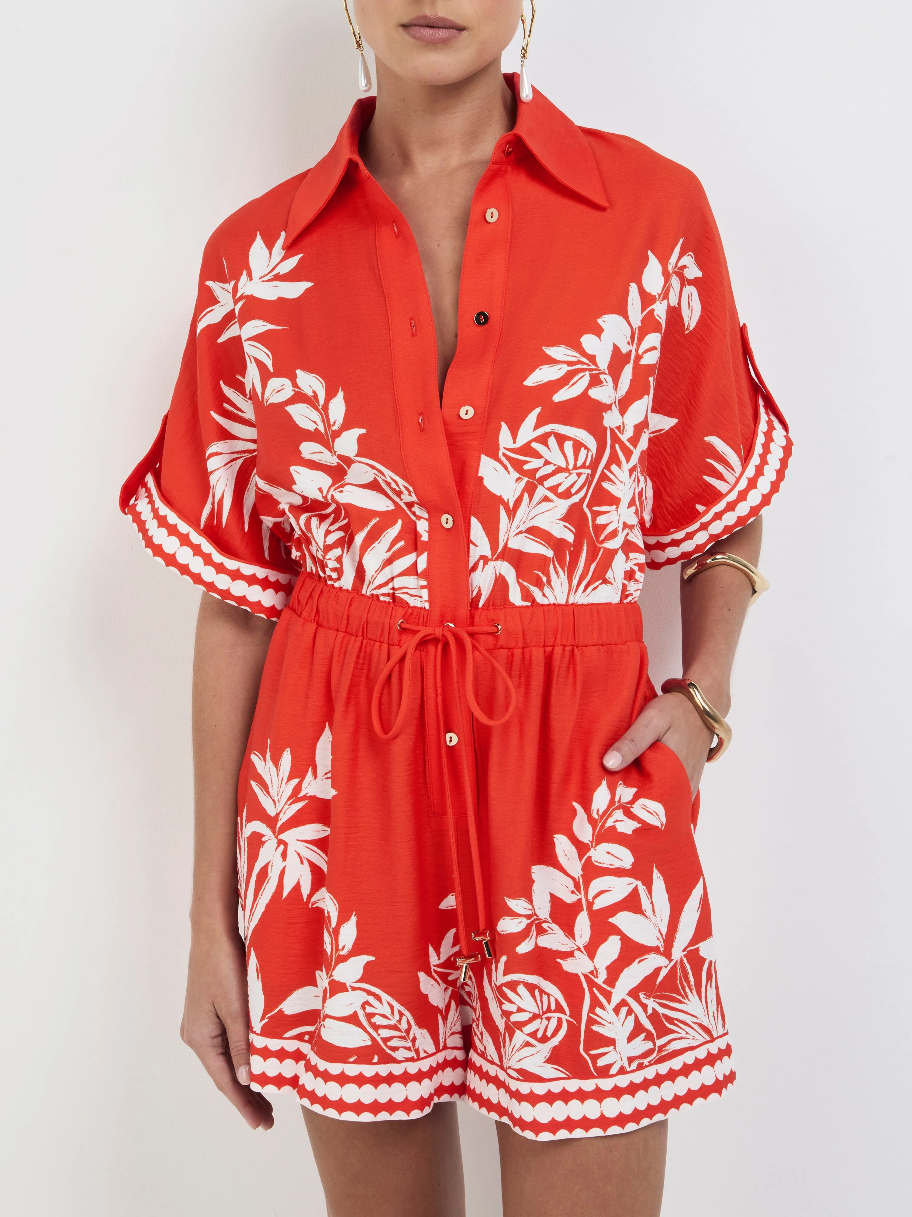 RAVELLO PALM PLAYSUIT sold by Sheike product image thumbnail 2