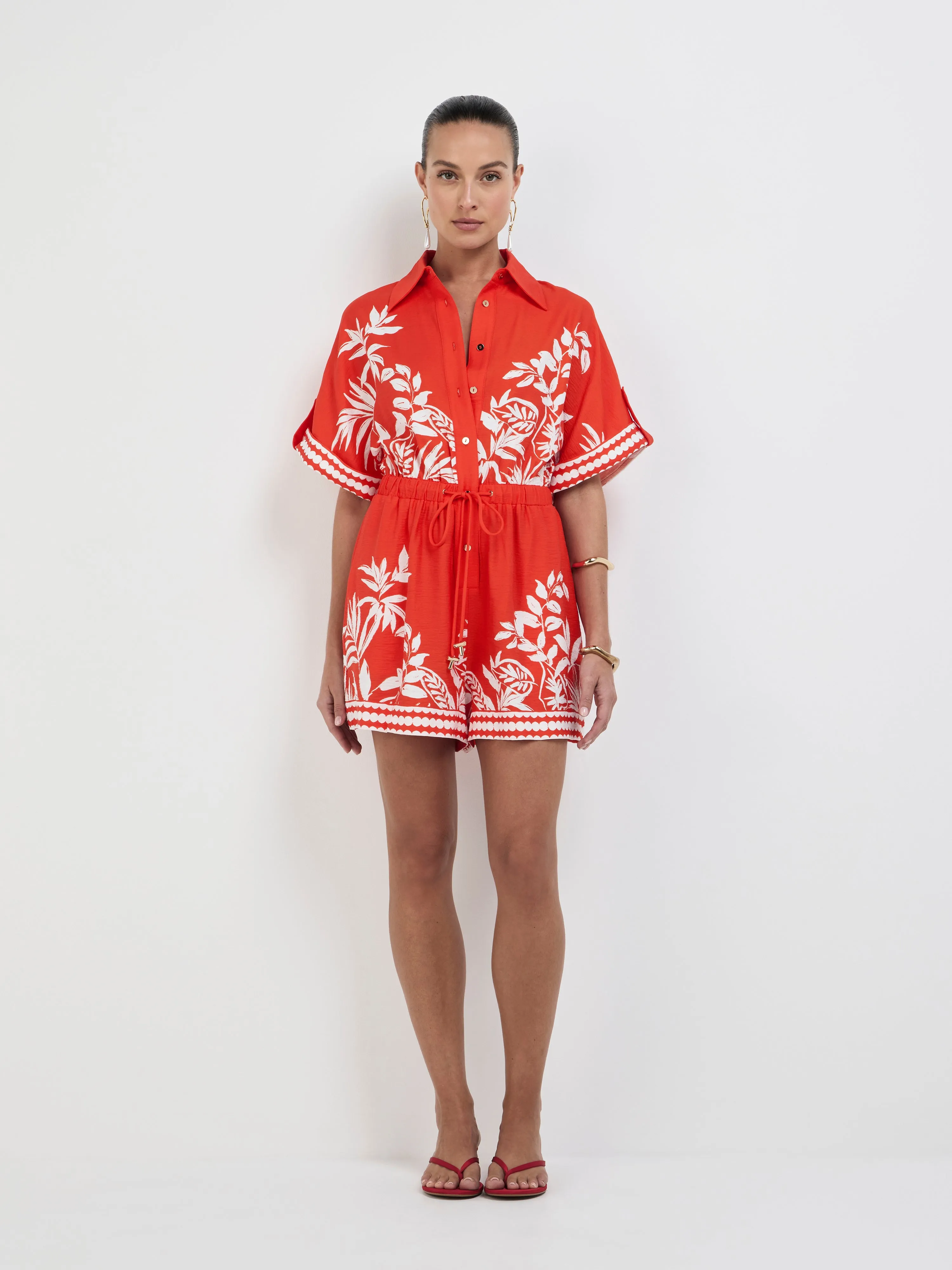 RAVELLO PALM PLAYSUIT sold by Sheike