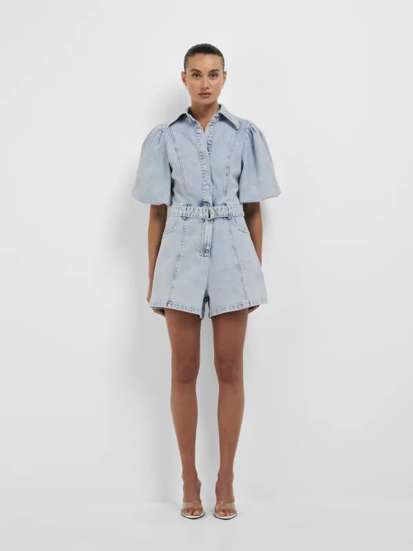 INDIE DENIM PLAYSUIT made by Sheike