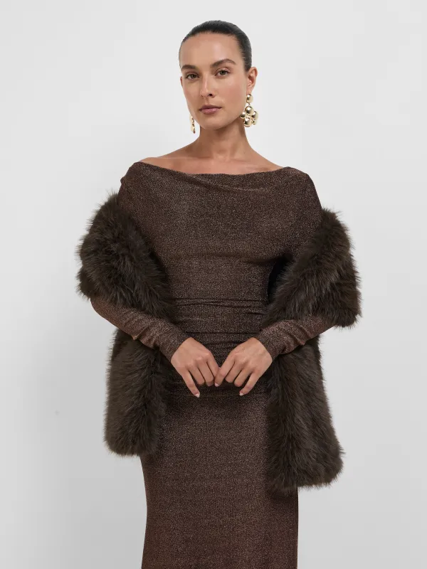 AUBRY FUR SHAWL made by Sheike