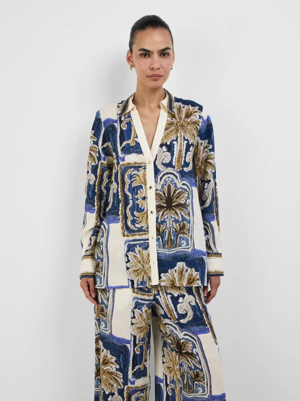 PATCHWORK PALM SHIRT made by Sheike