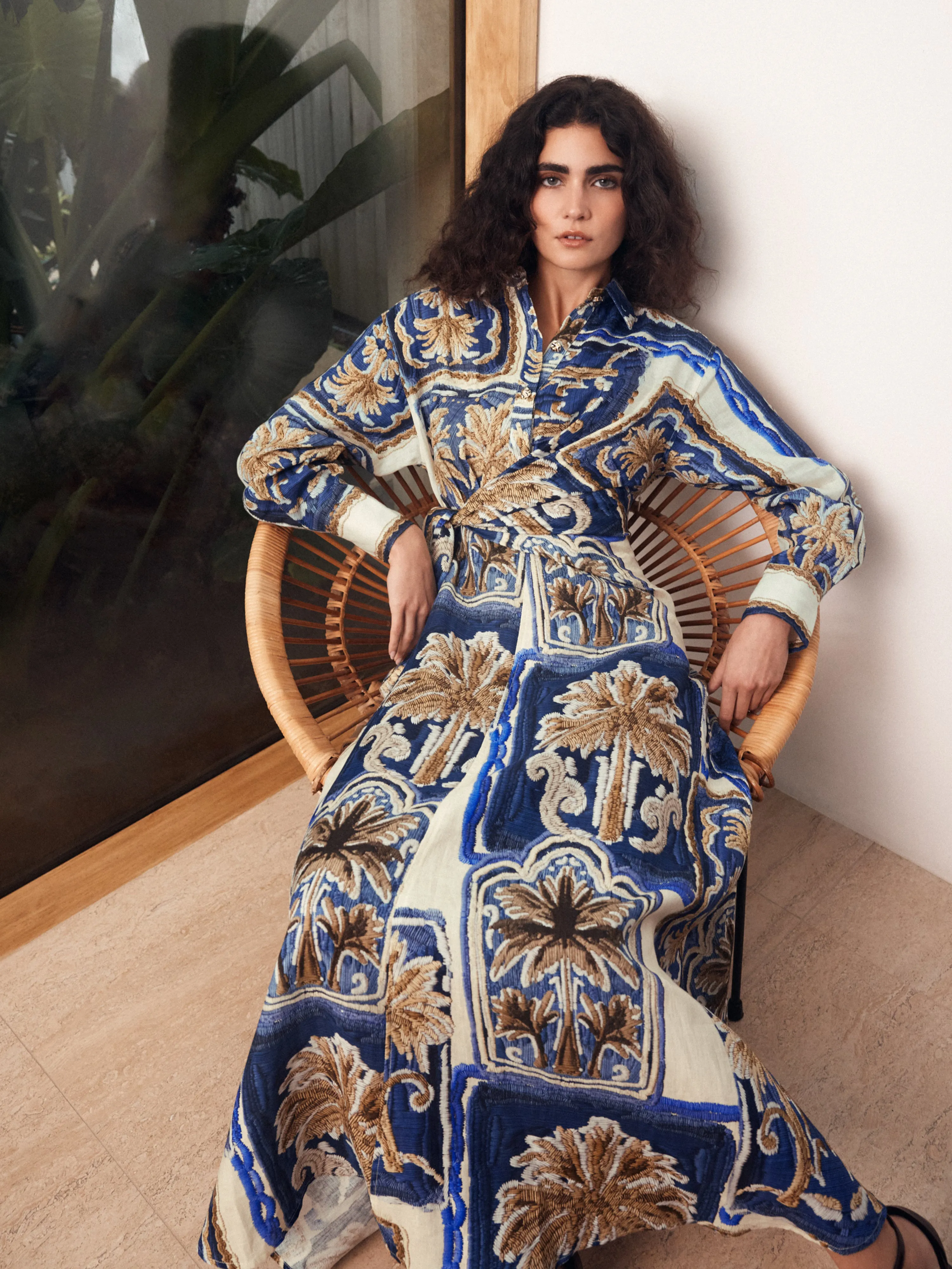 PATCHWORK PALM MAXI DRESS sold by Sheike product image thumbnail 2