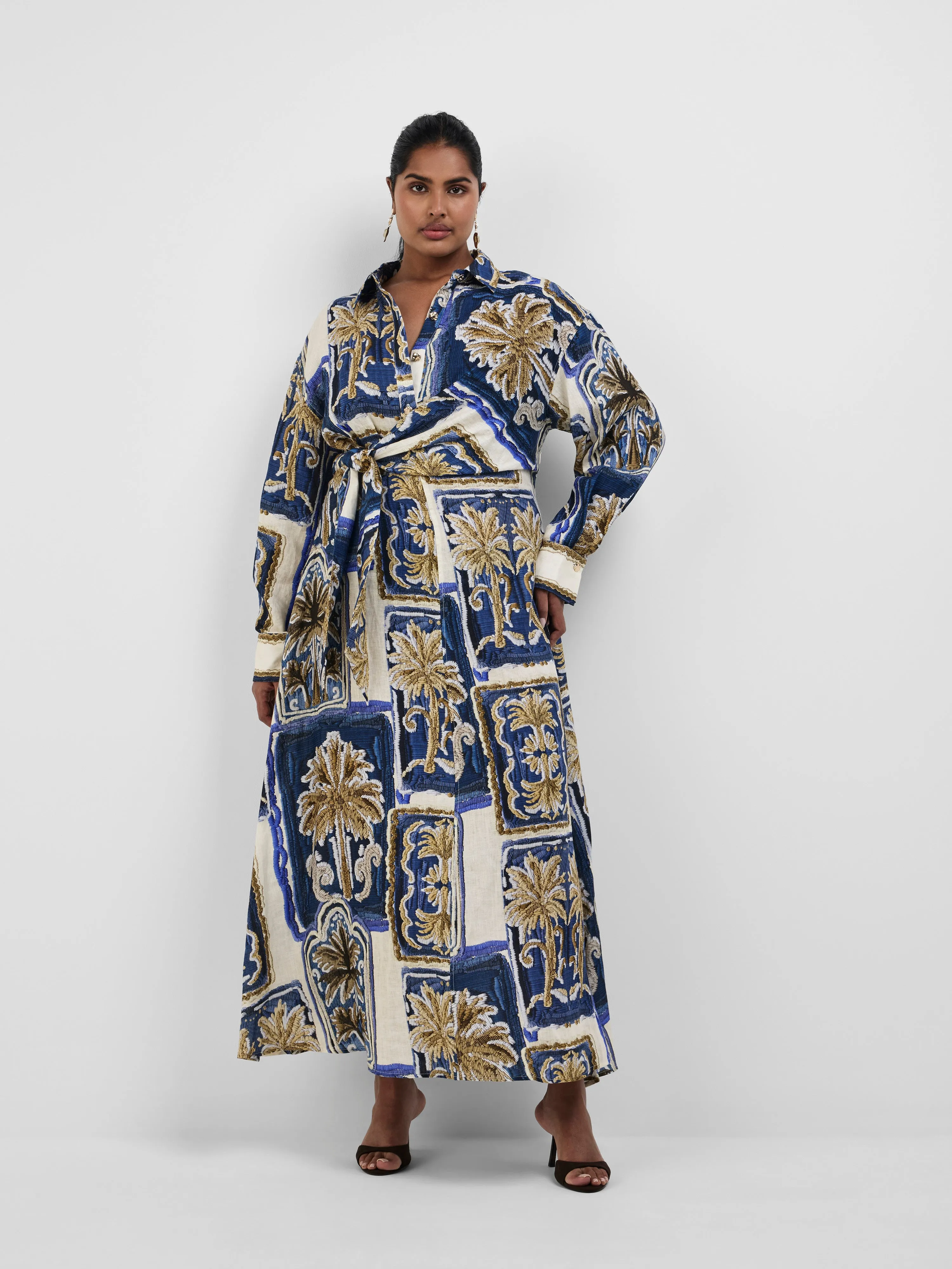 PATCHWORK PALM MAXI DRESS sold by Sheike product image thumbnail 3