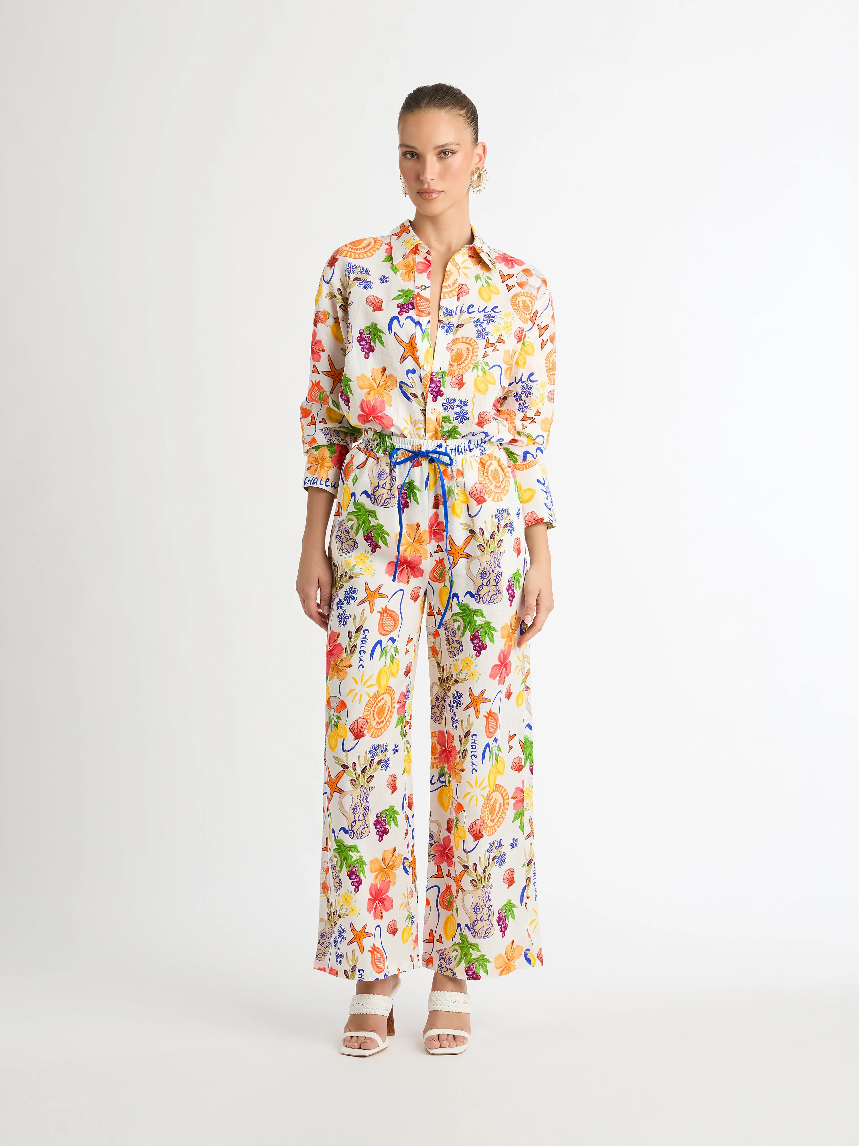 Sheike Pants Sheike Amore Jumpsuit SUMMER AMOUR LINEN PANT Parallel - Main Image