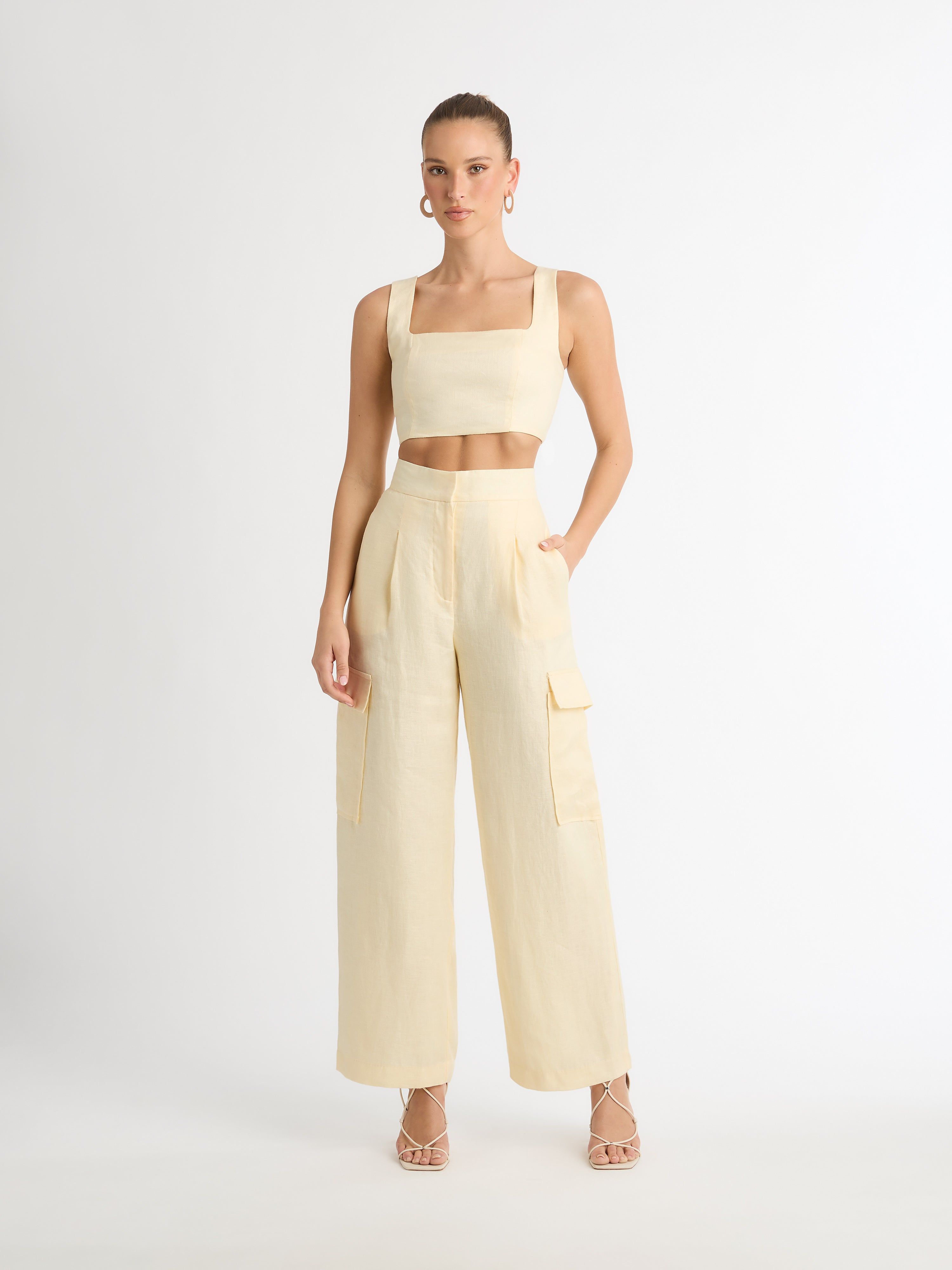 LEXI LINEN CROP TOP sold by Sheike product image thumbnail 2