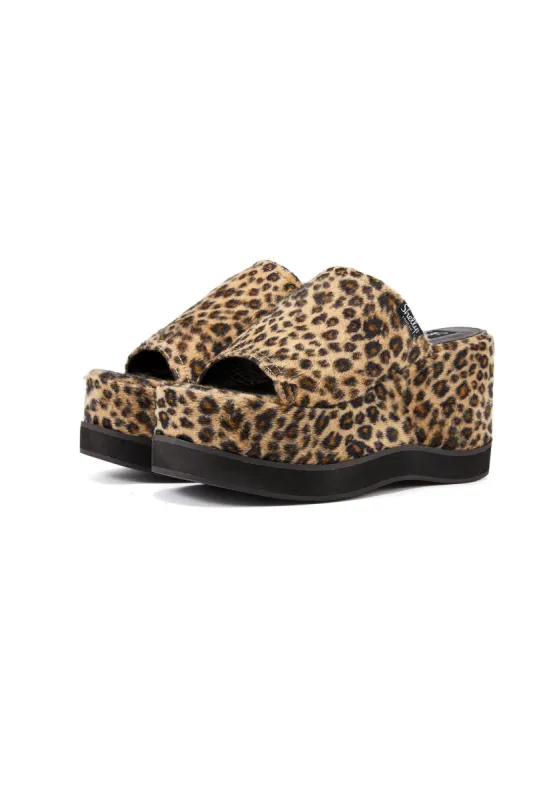 LEOPARD BUBBLE MULE sold by Shellys London