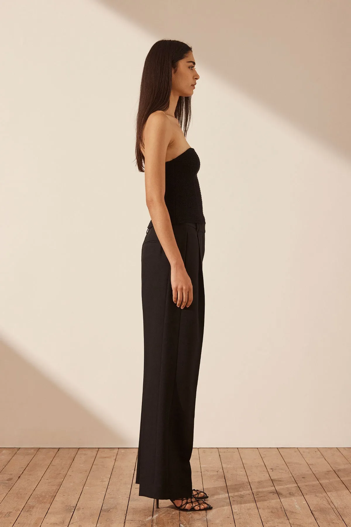 EVE PANELLED TUBE TOP - BLACK sold by Shona Joy product image thumbnail 3