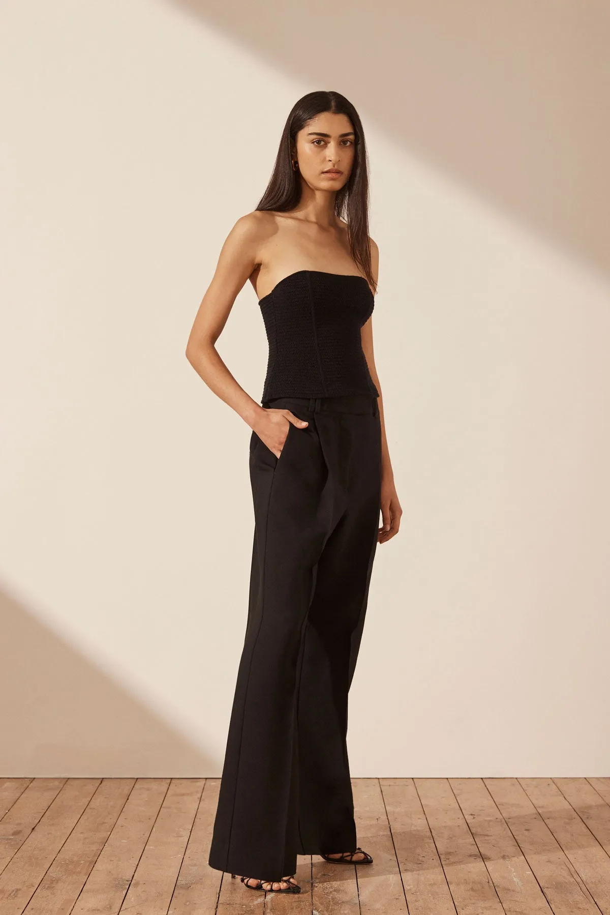 EVE PANELLED TUBE TOP - BLACK sold by Shona Joy product image thumbnail 2