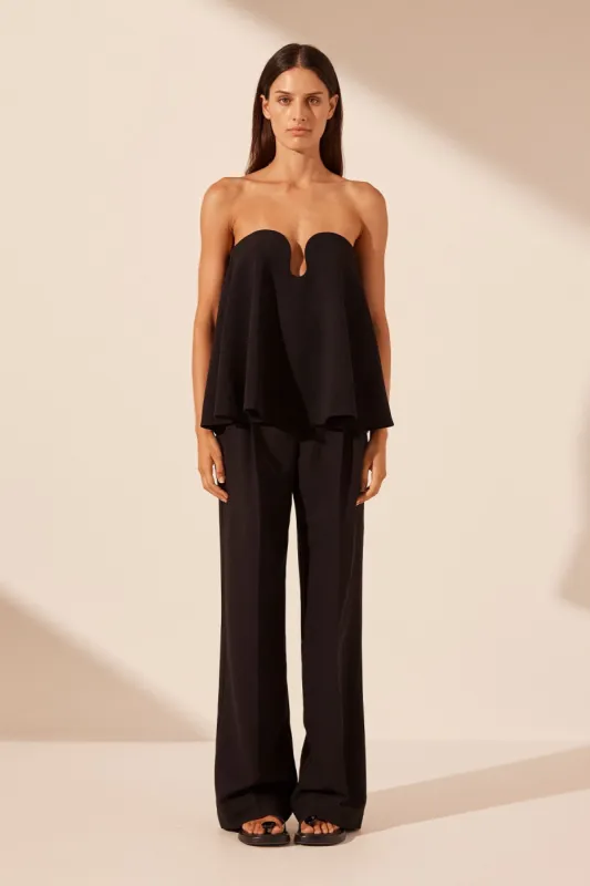AMURA STRAPLESS TOP - BLACK made by Shona Joy