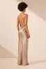 LA LUNE ONE SHOULDER COWL BACK MAXI DRESS - GOLD sold by Shona Joy