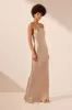 LA LUNE ONE SHOULDER COWL BACK MAXI DRESS - GOLD sold by Shona Joy