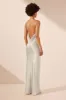LA LUNE ONE SHOULDER COWL BACK MAXI DRESS - SILVER sold by Shona Joy