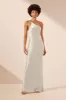 LA LUNE ONE SHOULDER COWL BACK MAXI DRESS - SILVER sold by Shona Joy