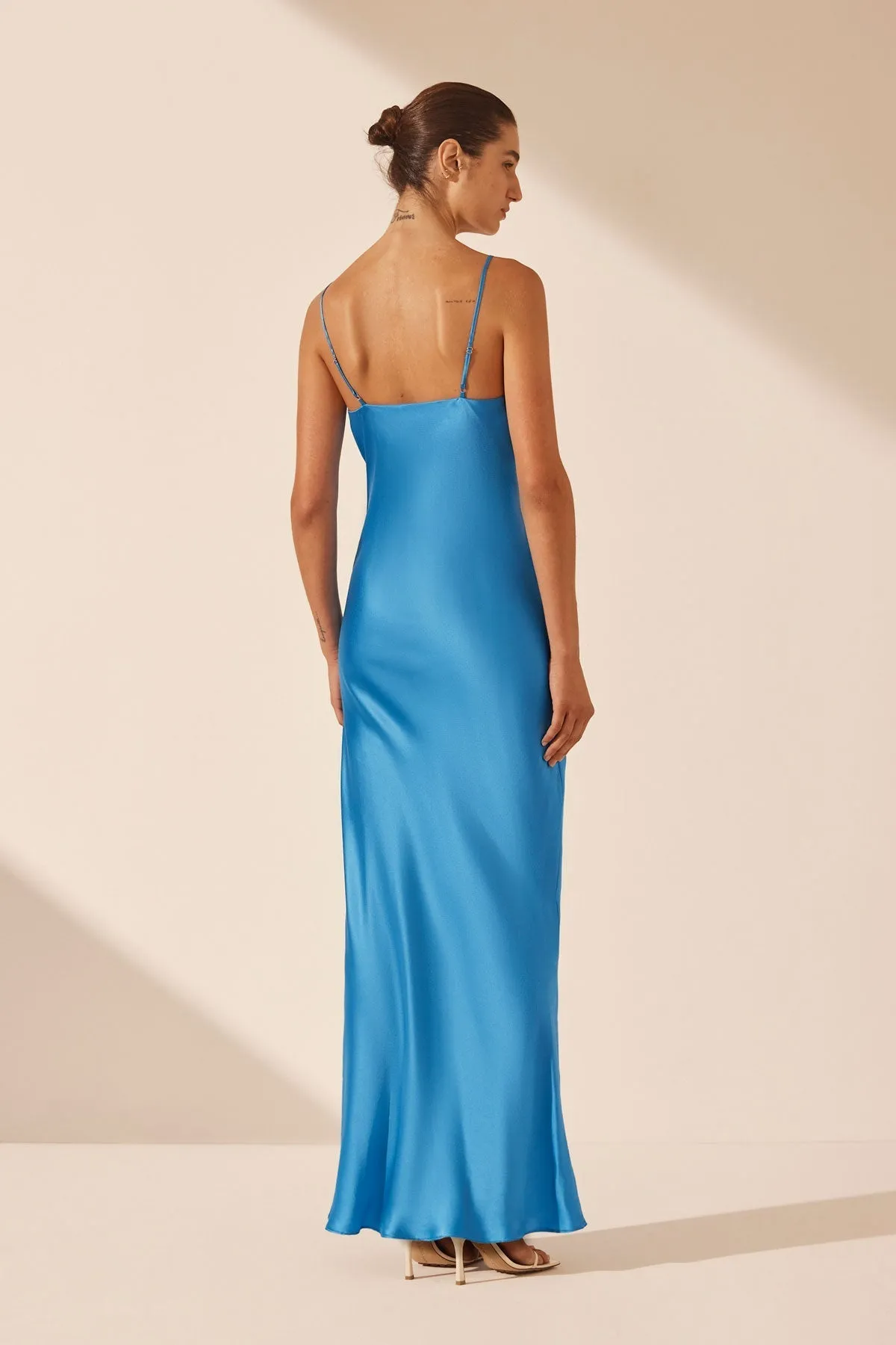 CIEL SILK PLUNGED SLIP MAXI DRESS sold by Shona Joy product image thumbnail 4