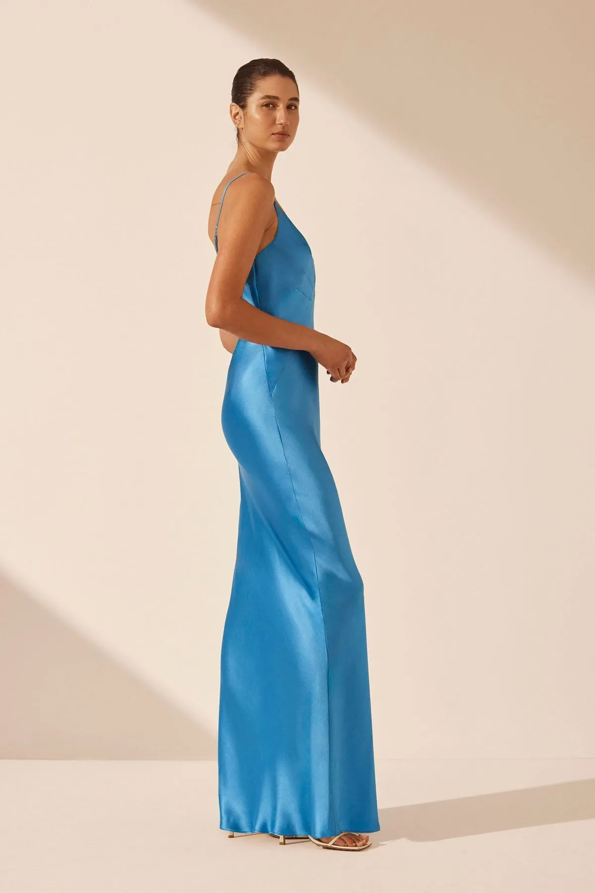 CIEL SILK PLUNGED SLIP MAXI DRESS sold by Shona Joy product image thumbnail 3