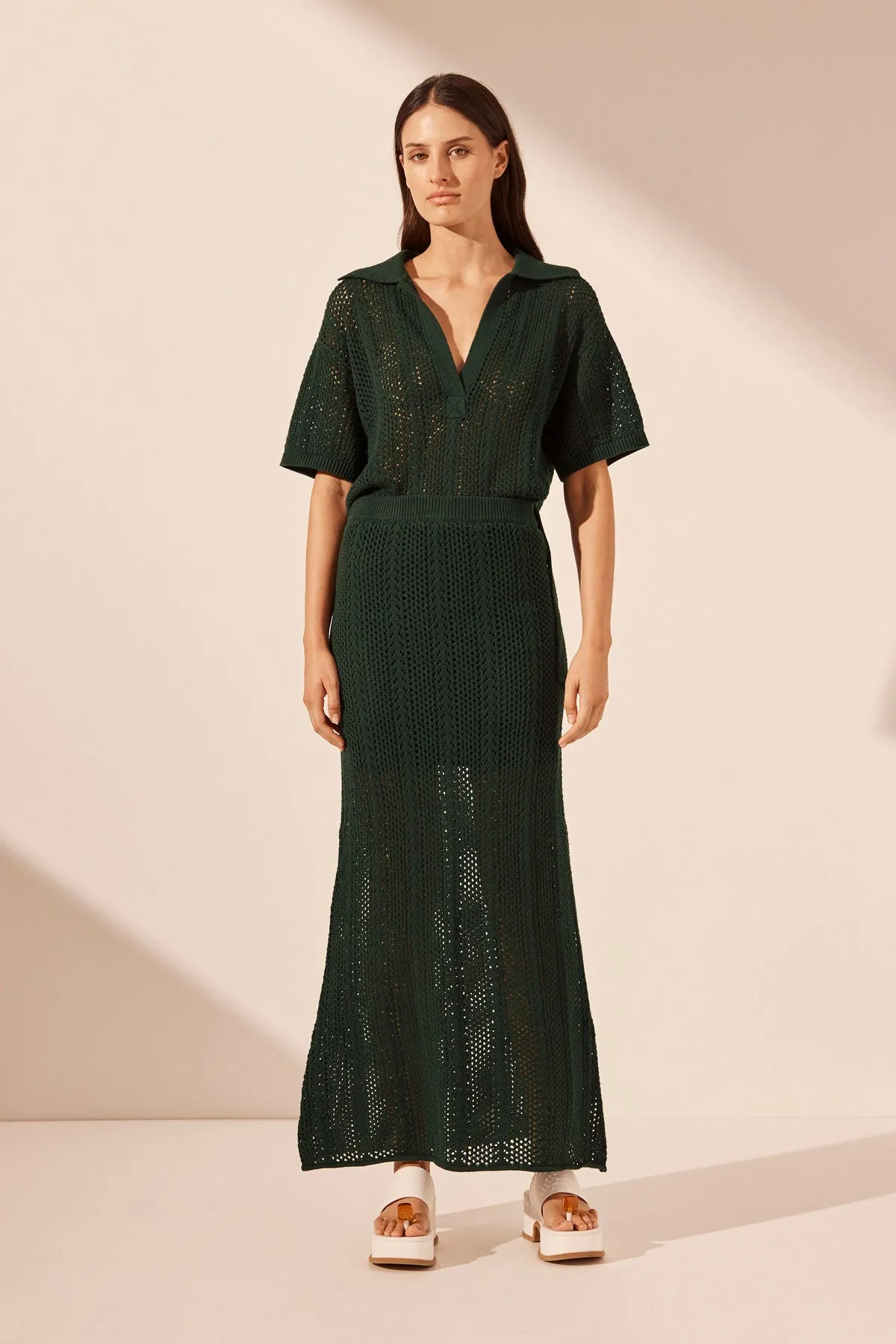 ARLO MAXI SKIRT - DEEP FOREST sold by Shona Joy