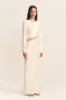ARIENZO ASYMMETRICAL LACE UP MAXI DRESS - CREAM sold by Shona Joy