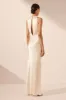LA LUNE HIGH NECK MAXI DRESS - CREAM sold by Shona Joy