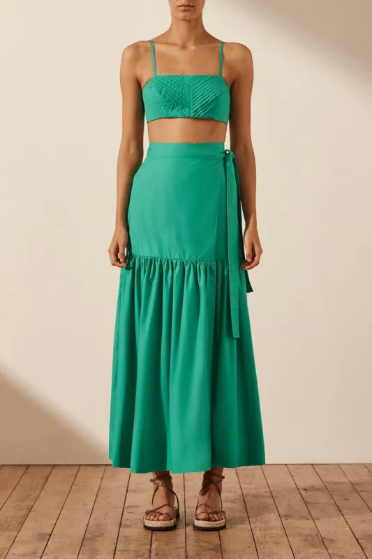 KOHALA PLEATED BRALETTE - JADE sold by Shona Joy