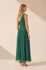 MARGOT ONE SHOULDER LACE UP MAXI DRESS - EVERGREEN sold by Shona Joy