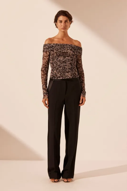 ZOE LONG SLEEVE OFF SHOULDER TOP sold by Shona Joy