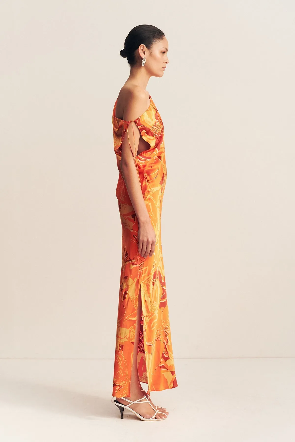 CHARA SILK TIE MAXI DRESS | Parallel